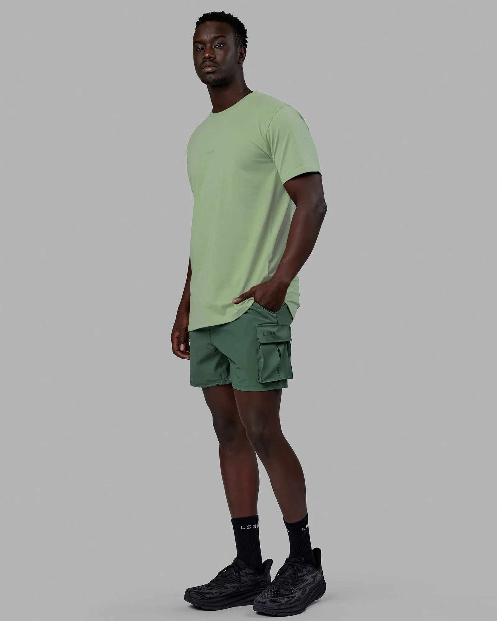 Base FLXCotton Tee - Green Fig sold by LSKD product image thumbnail 3