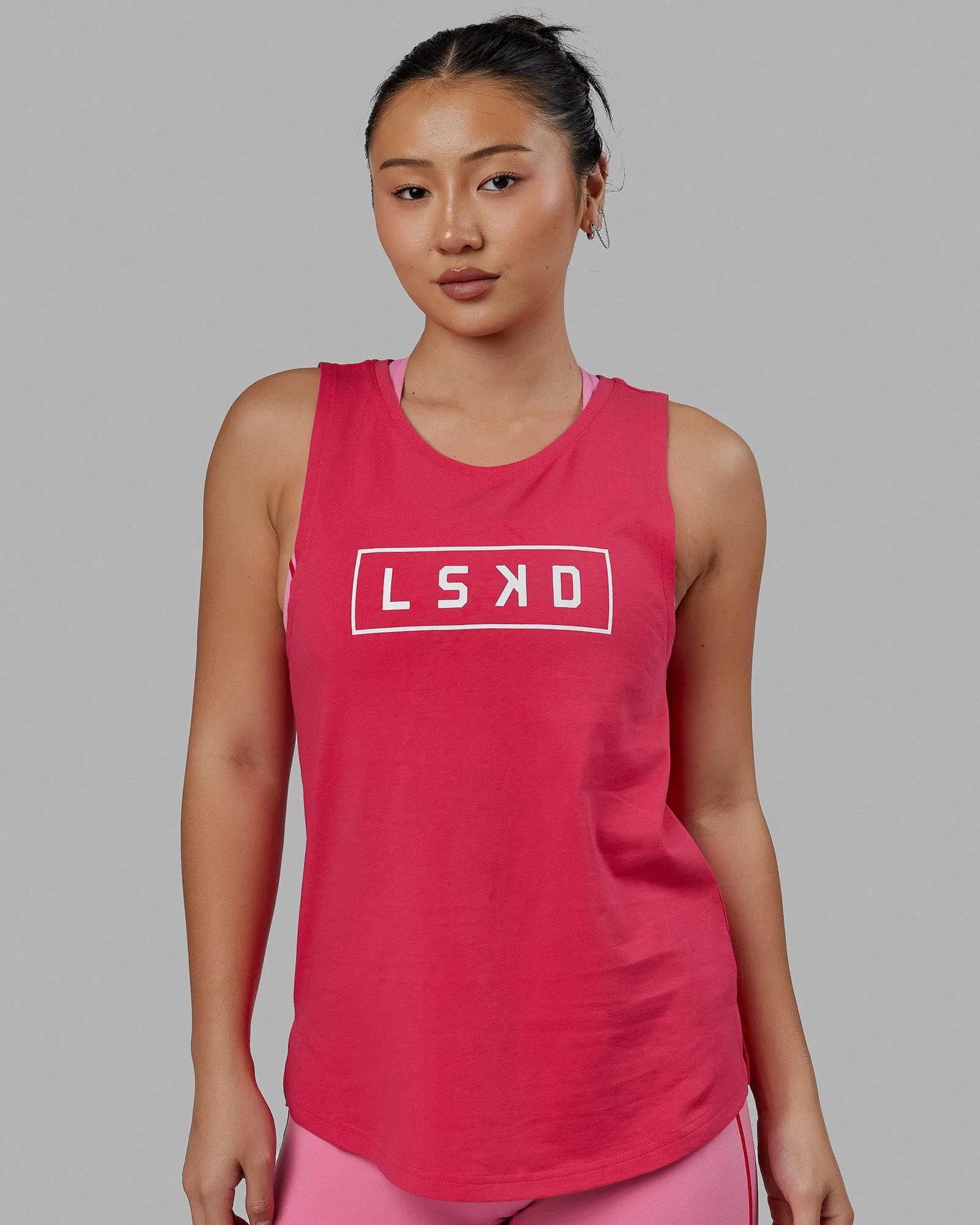 Luna Tank - Raspberry-White sold by LSKD
