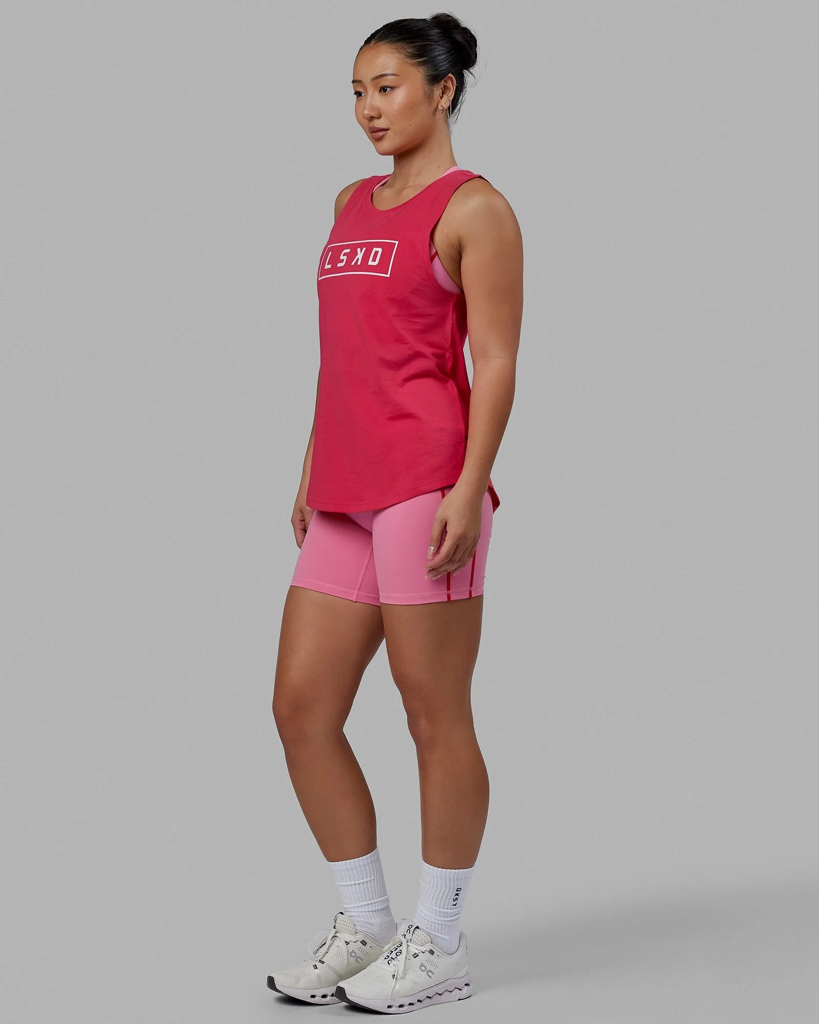 Luna Tank - Raspberry-White sold by LSKD product image thumbnail 2