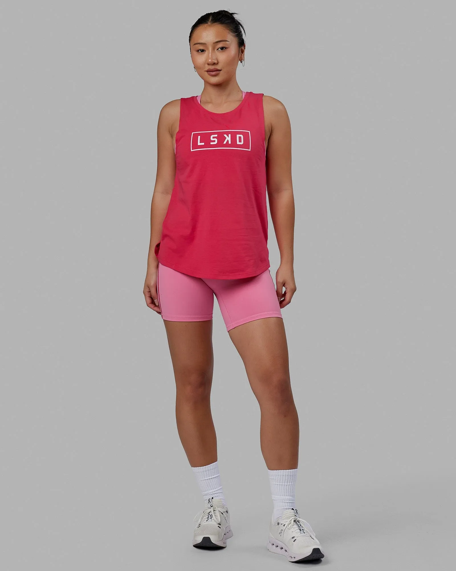 Luna Tank - Raspberry-White sold by LSKD product image thumbnail 5