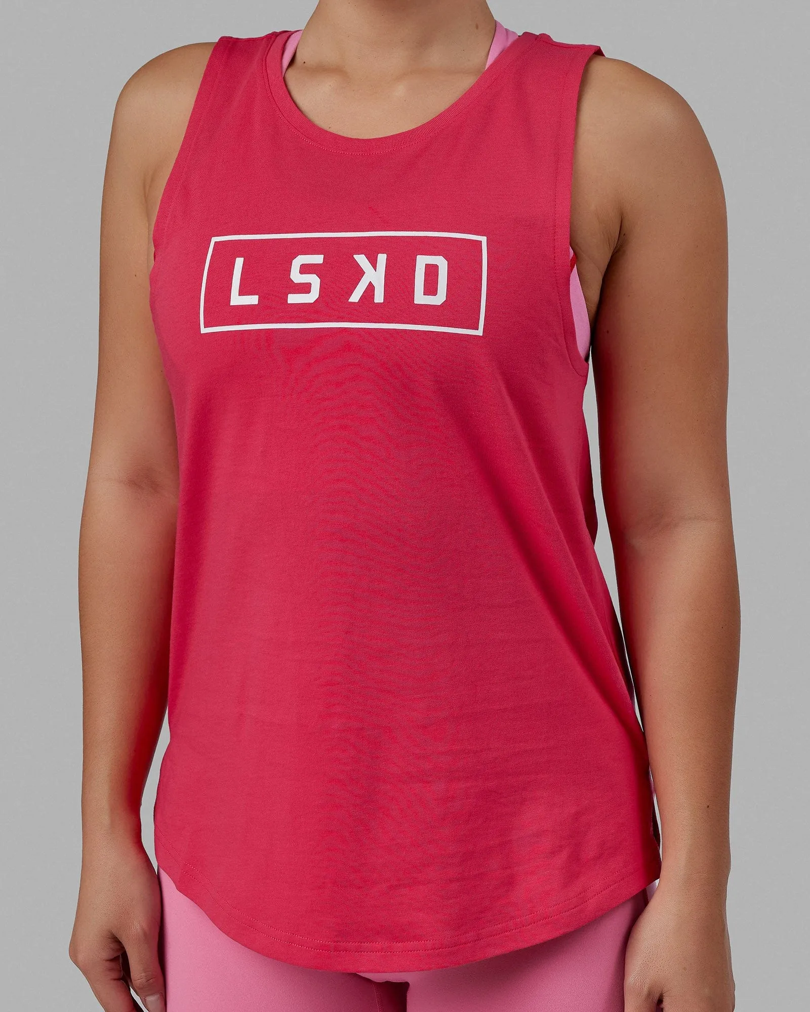 Luna Tank - Raspberry-White sold by LSKD product image thumbnail 3