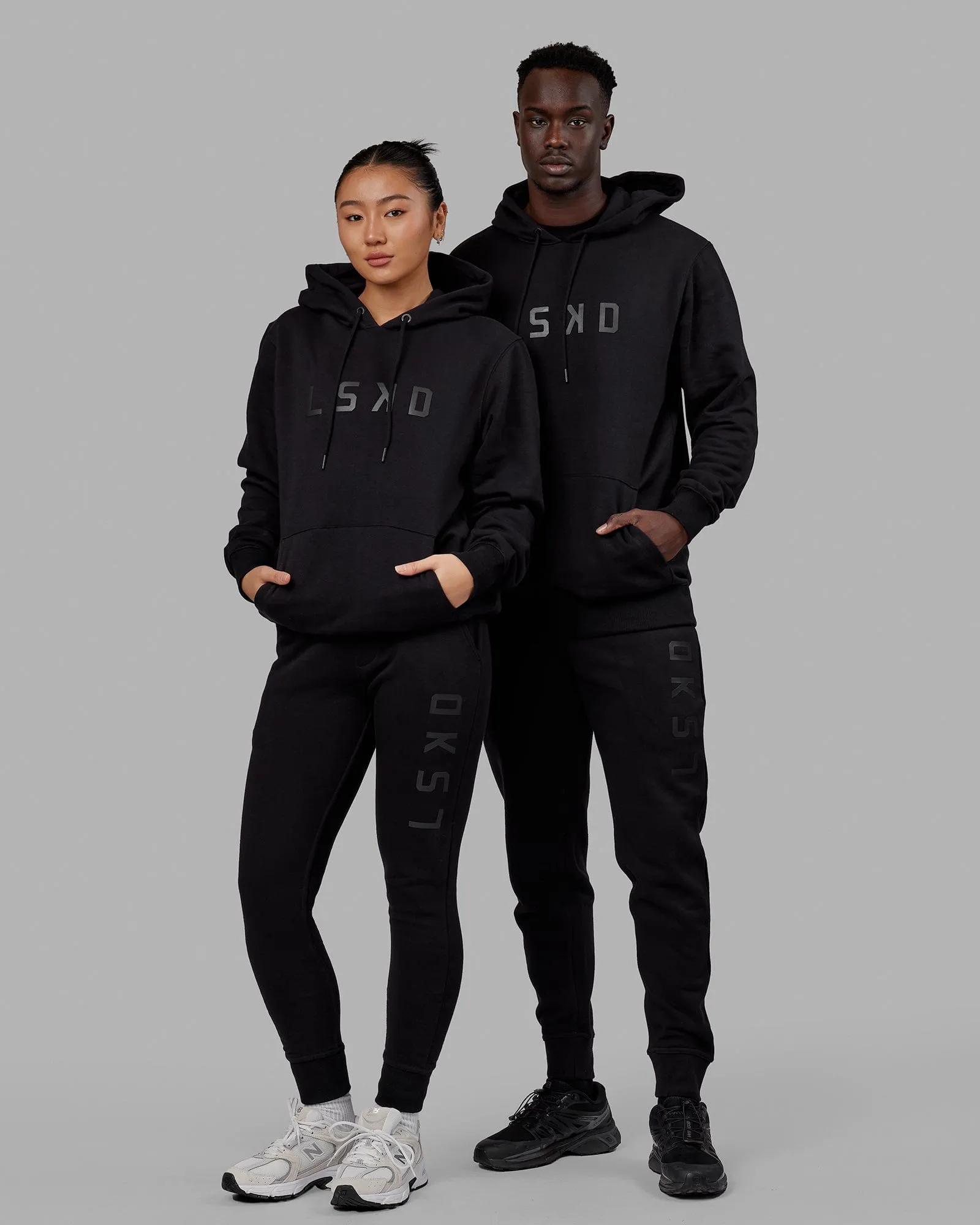 Unisex Structure Track Pants - Black-Black sold by LSKD