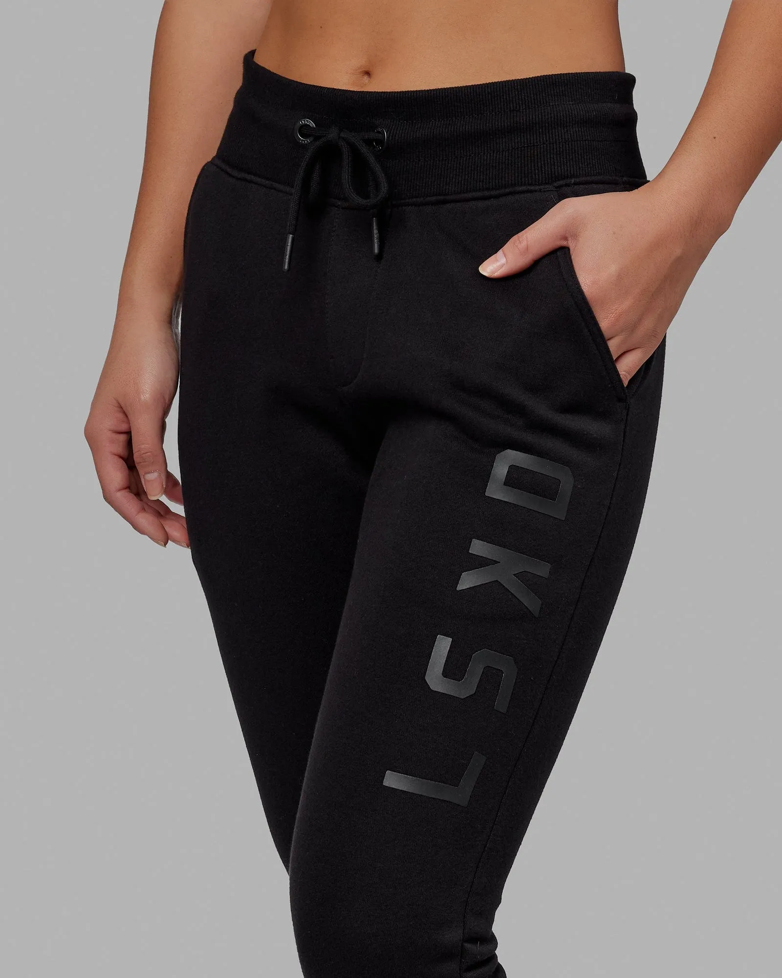 Unisex Structure Track Pants - Black-Black sold by LSKD product image thumbnail 5