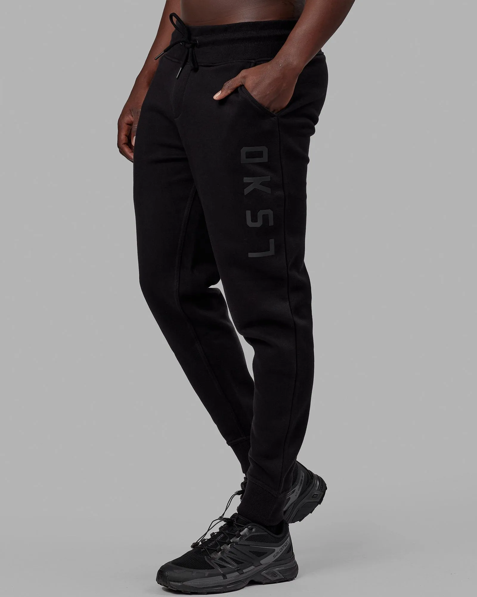 Unisex Structure Track Pants - Black-Black sold by LSKD product image thumbnail 3