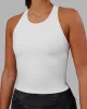 Flow Performance Tank With Shelf Bra - White sold by LSKD