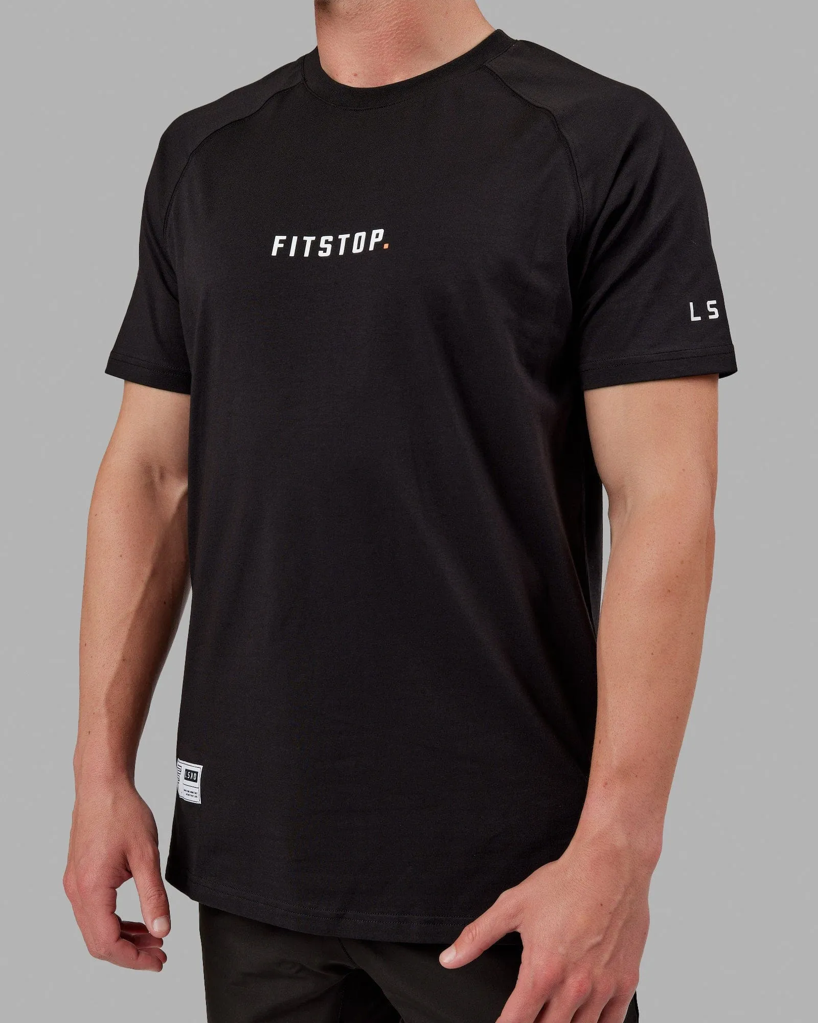 Fitstop Fast FLXCotton Tee - Black-White sold by LSKD product image thumbnail 4