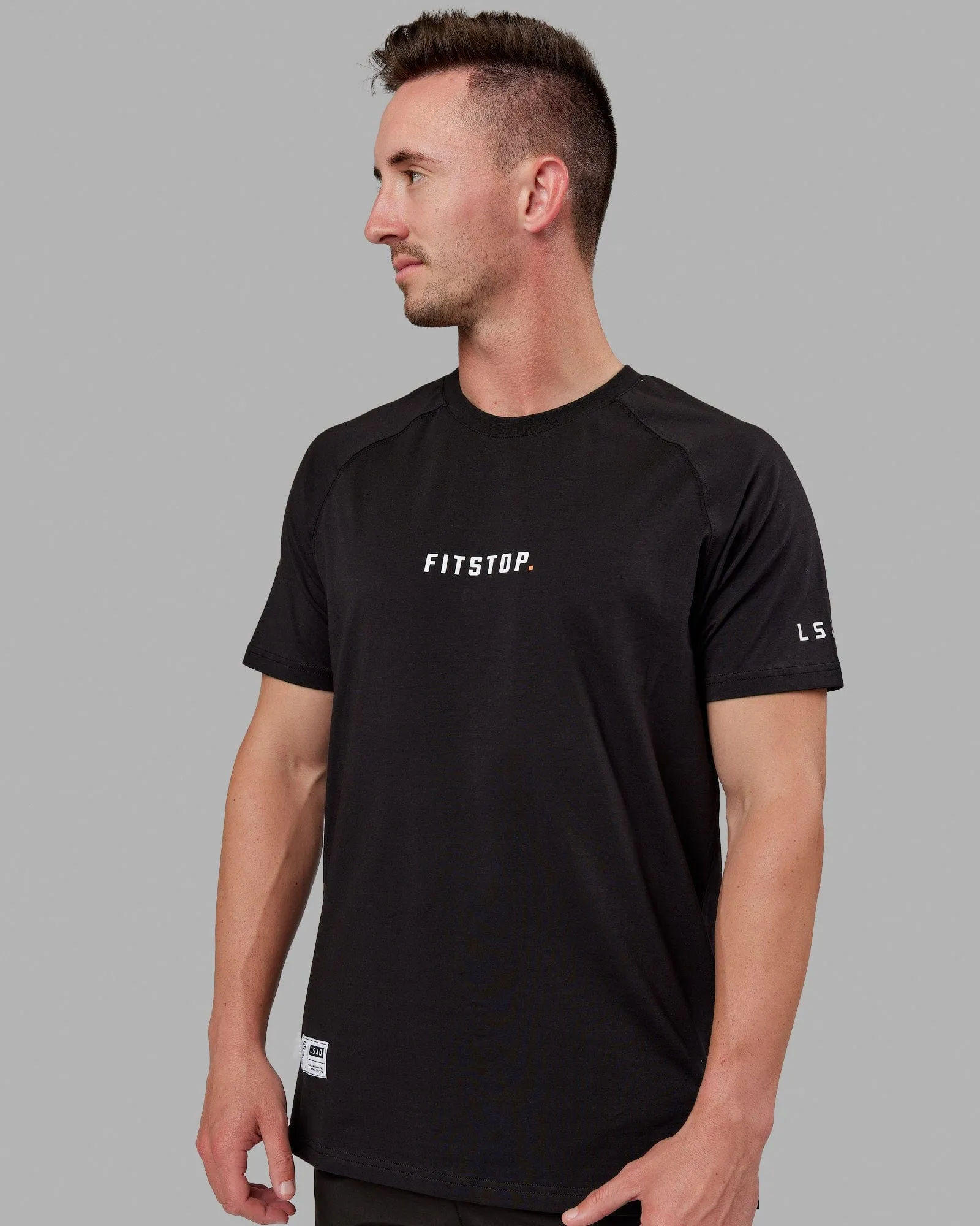 Fitstop Fast FLXCotton Tee - Black-White sold by LSKD