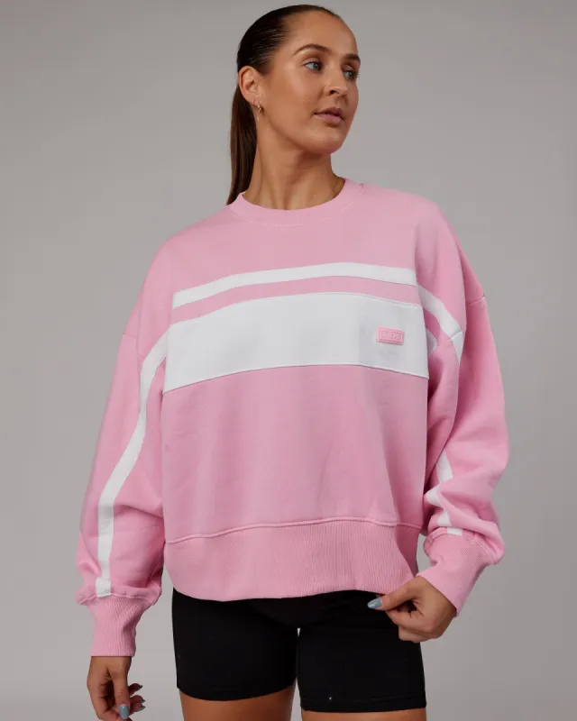Intercept Sweater - Pink Frosting-White sold by LSKD