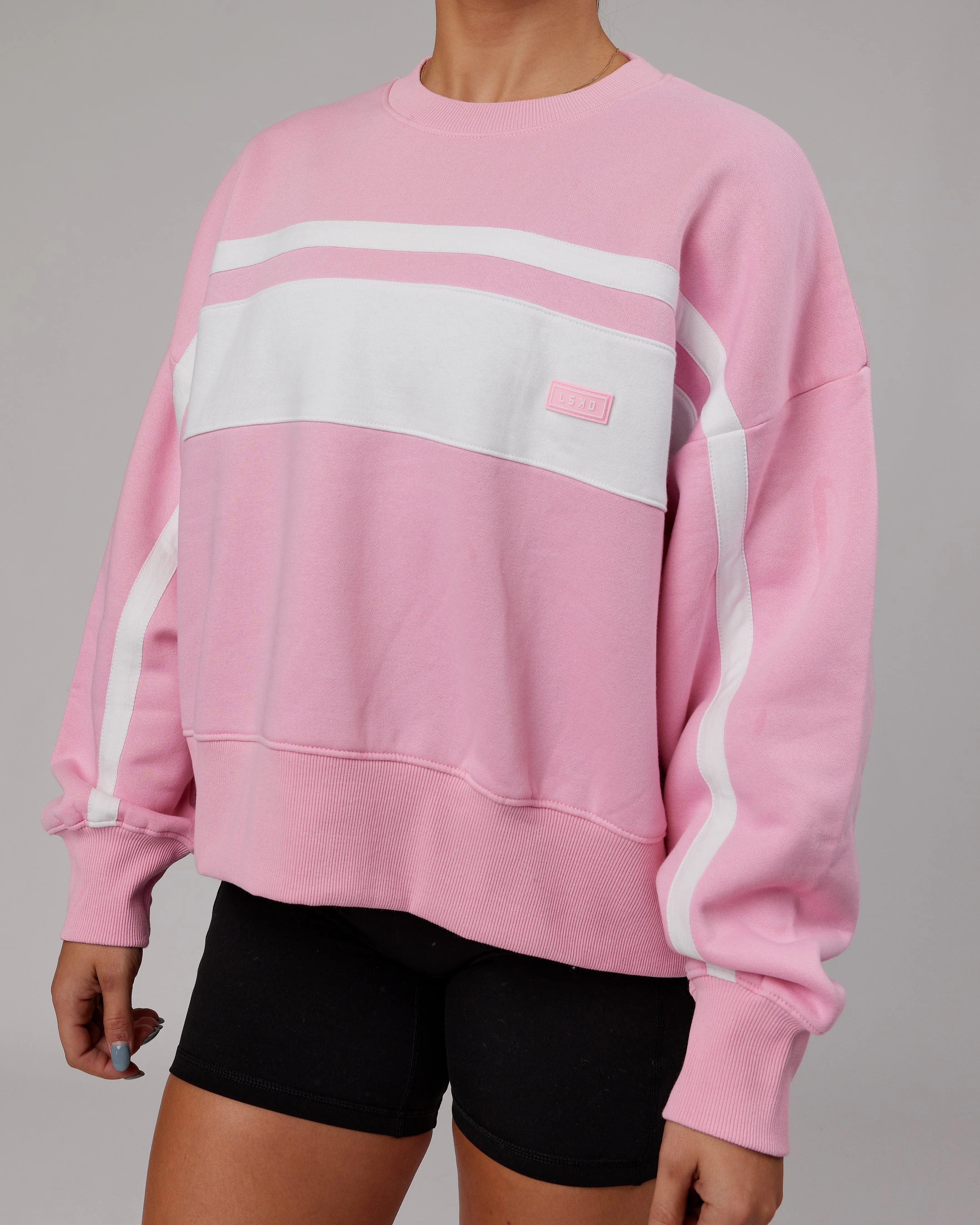 Intercept Sweater - Pink Frosting-White sold by LSKD product image thumbnail 3