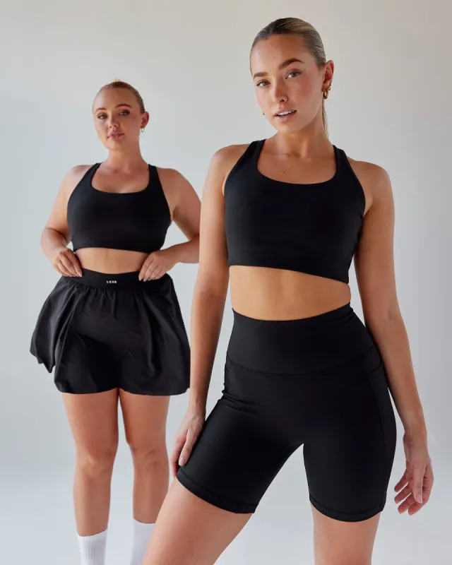 Ace Long Line Bra - Black sold by LSKD