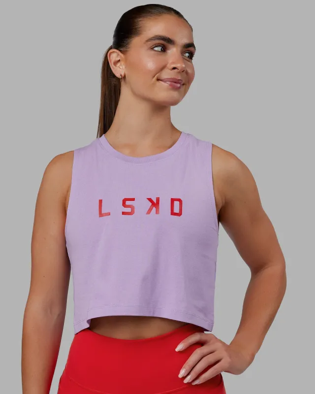 Agile FLXCotton Tank - Pale Lilac-Infrared sold by LSKD