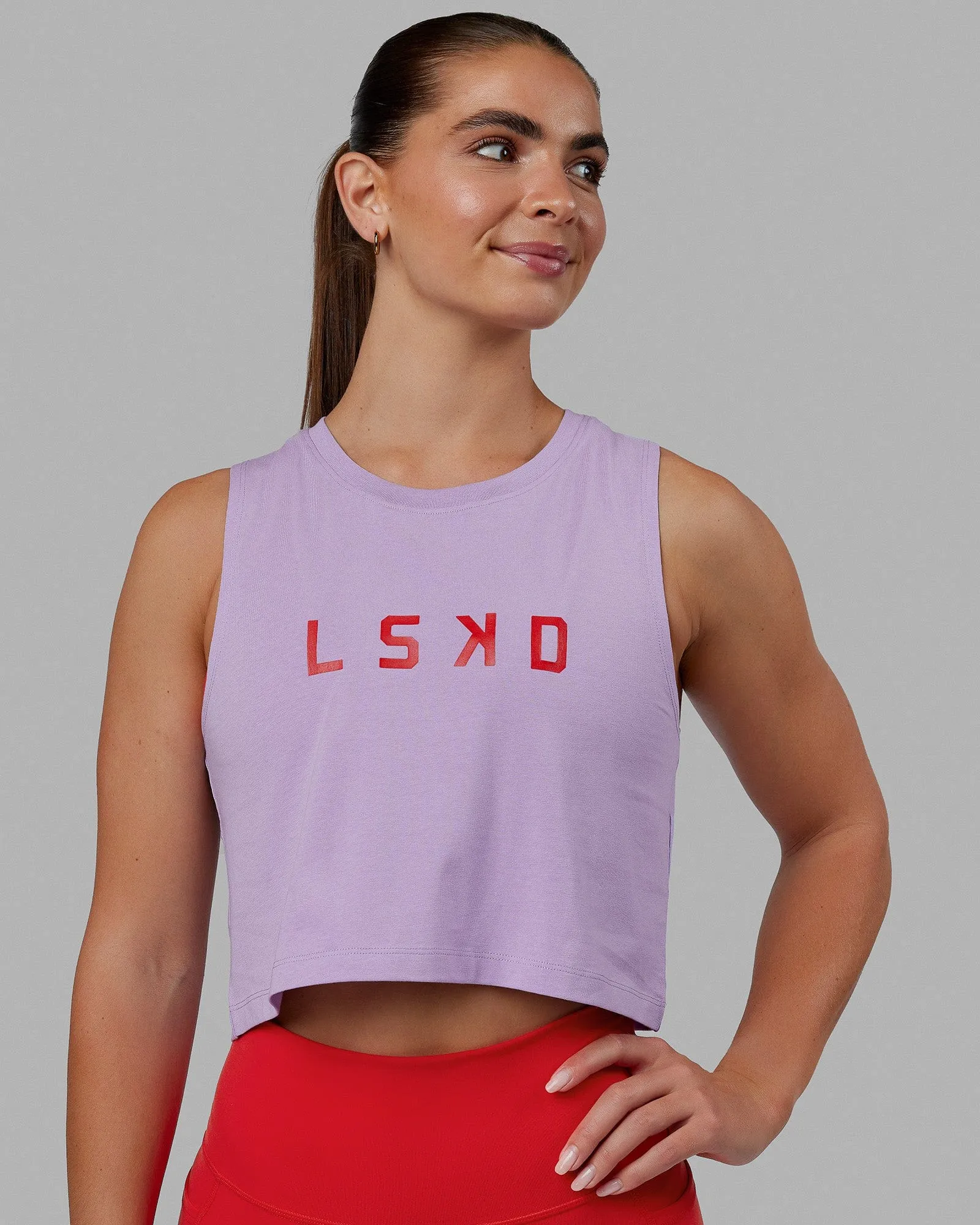 Agile FLXCotton Tank - Pale Lilac-Infrared sold by LSKD