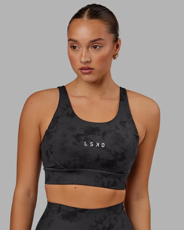 Propel Sports Bra - Black Tie-Dye sold by LSKD