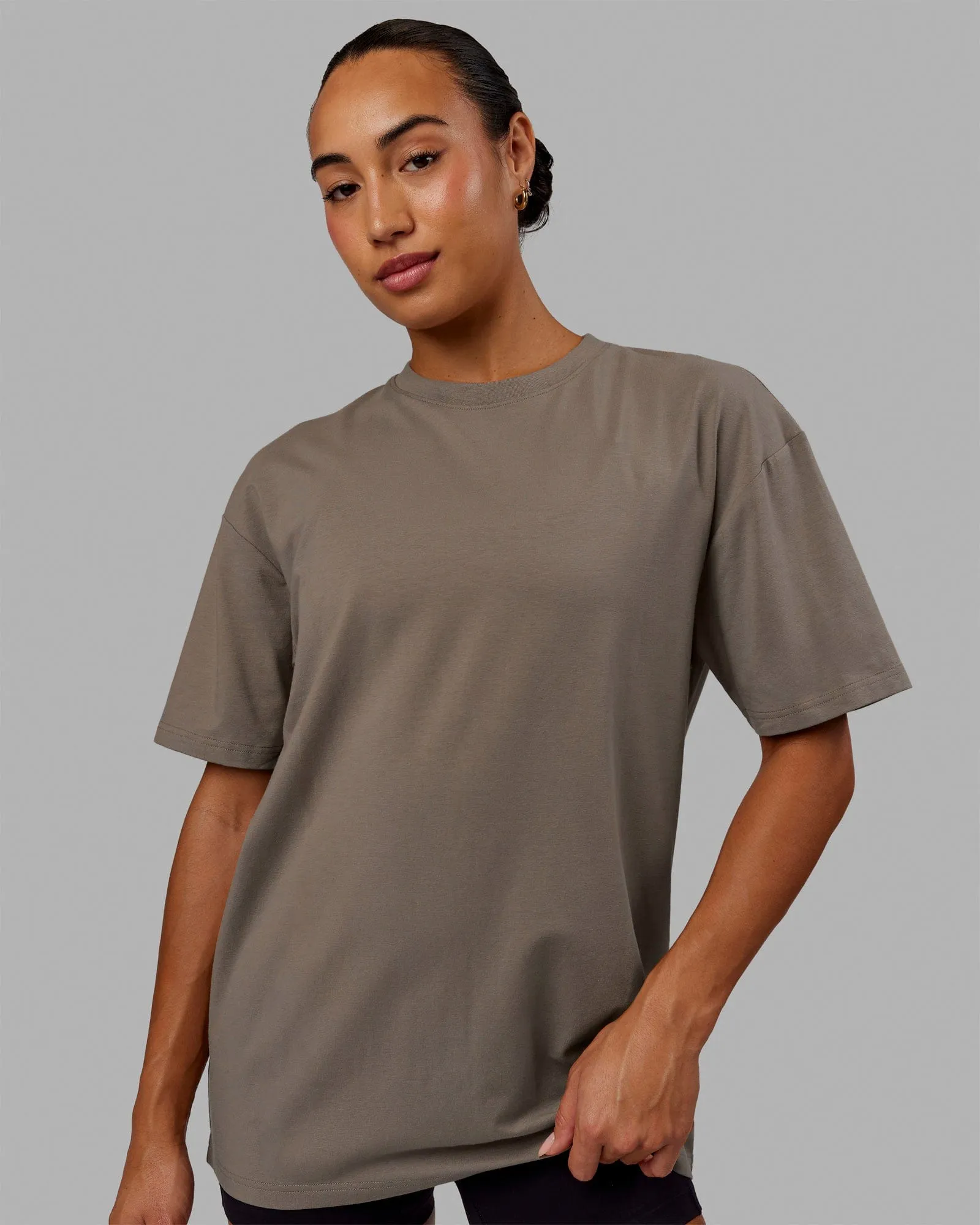 Unisex Love The Run FLXCotton Tee Oversize - Cinder-Smoke sold by LSKD product image thumbnail 4