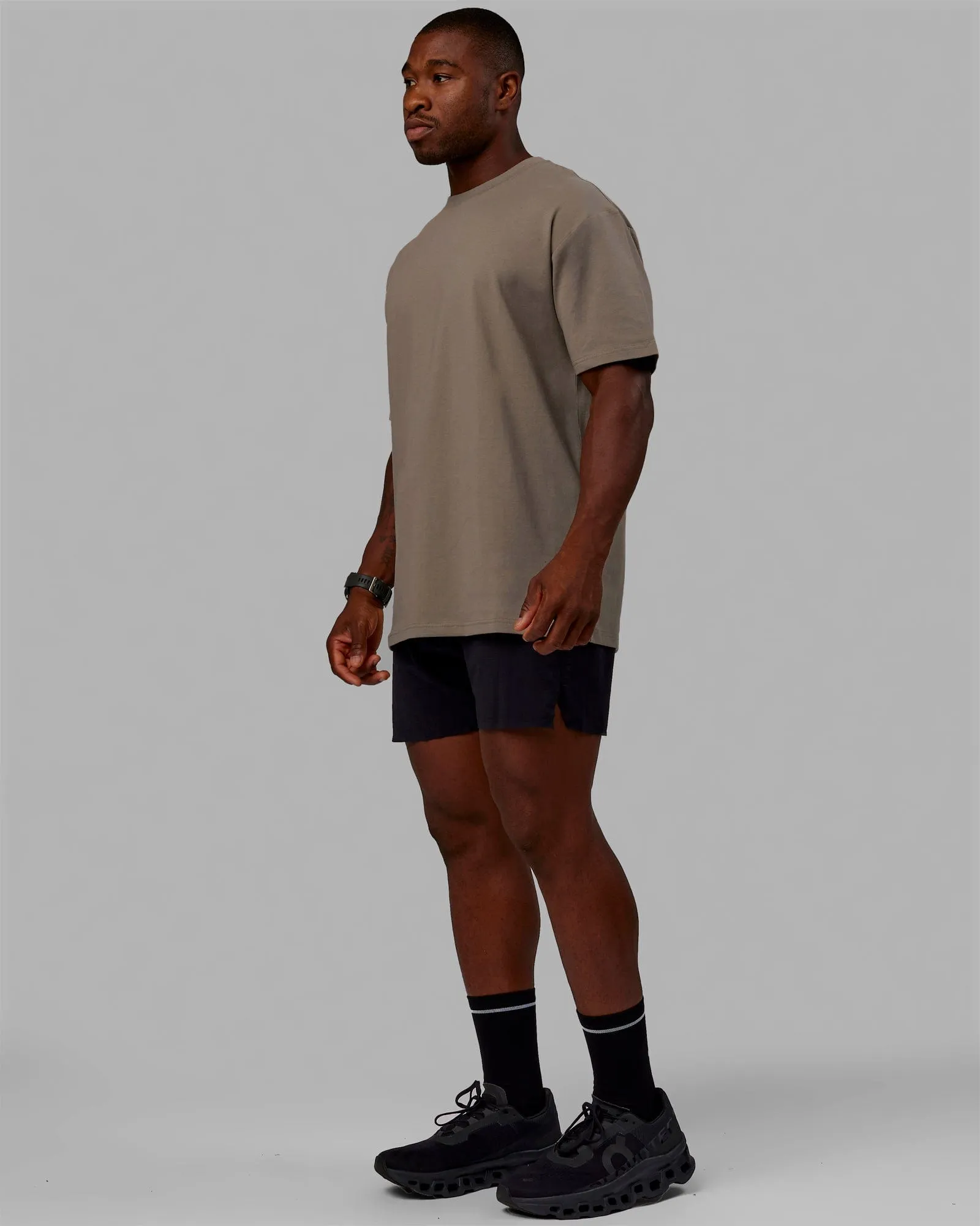 Unisex Love The Run FLXCotton Tee Oversize - Cinder-Smoke sold by LSKD product image thumbnail 3