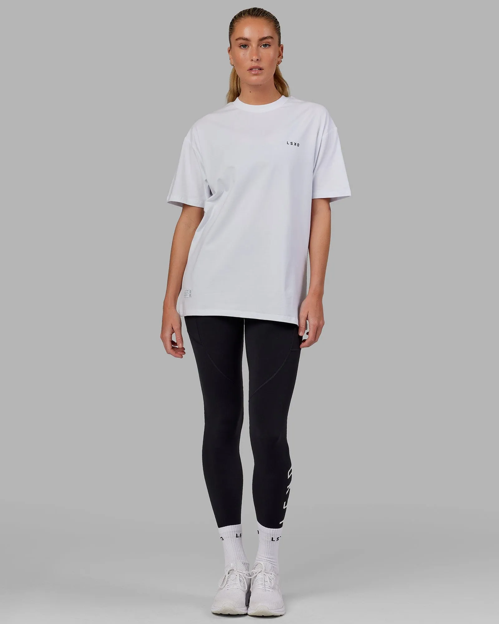 VS6 FLXCotton Tee Oversize - White-Black sold by LSKD product image thumbnail 5