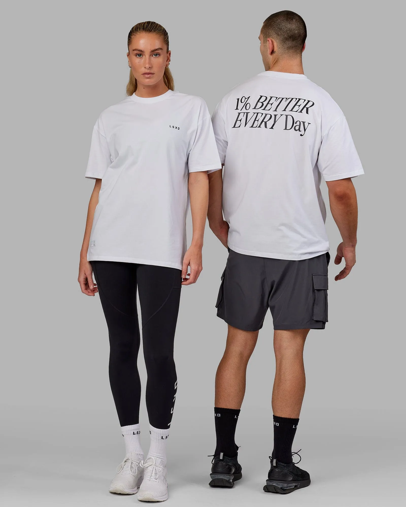 VS6 FLXCotton Tee Oversize - White-Black sold by LSKD