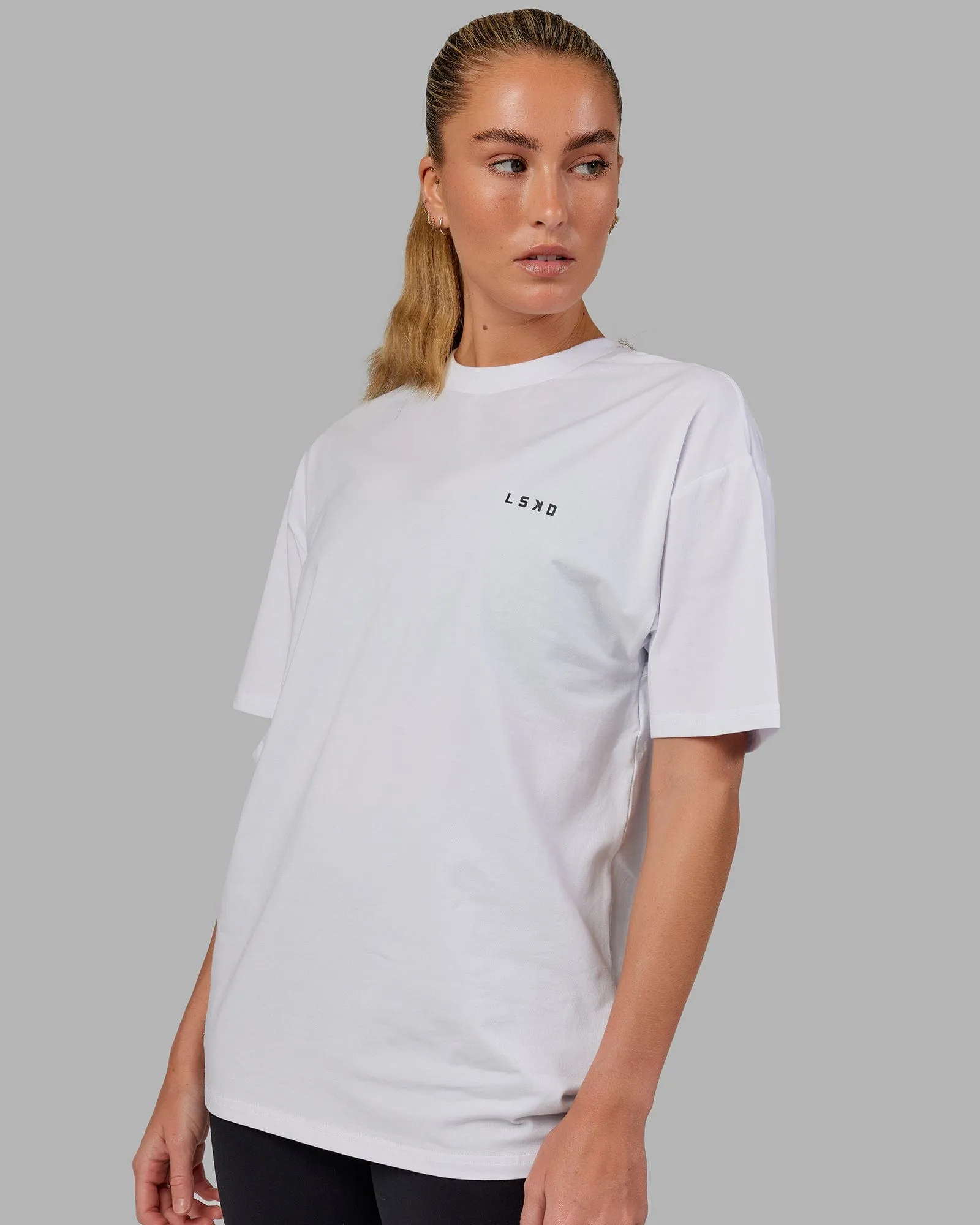 VS6 FLXCotton Tee Oversize - White-Black sold by LSKD product image thumbnail 3