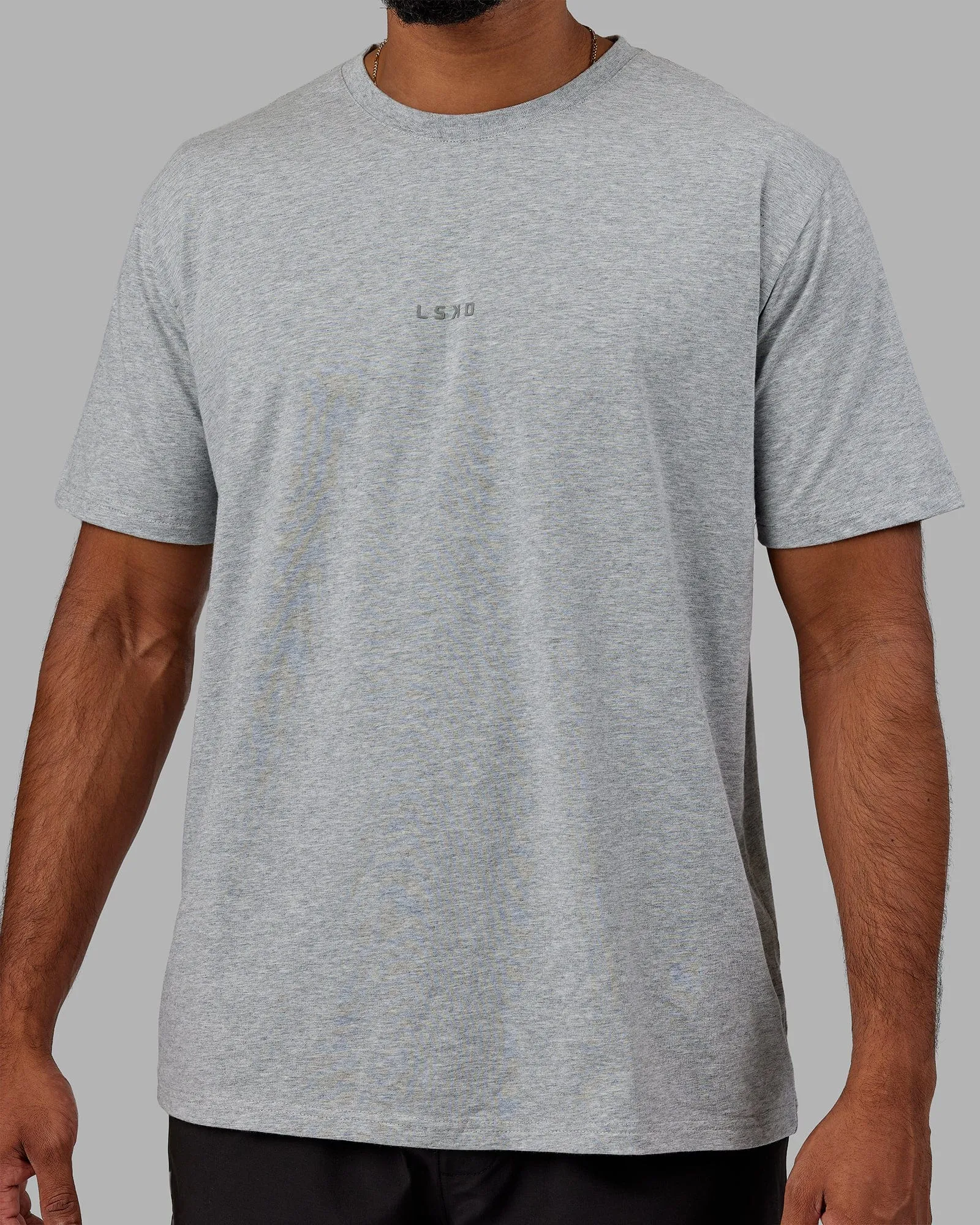 Base FLXCotton Tee - Lt Grey Marl sold by LSKD product image thumbnail 5