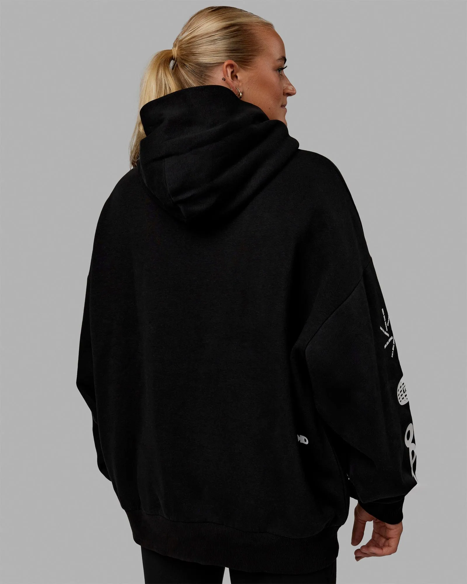 Unisex Millennium Hoodie Oversize - Black-Off White sold by LSKD product image thumbnail 4
