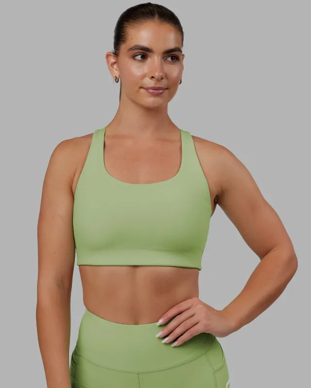 Ace Long Line Bra - Green Fig sold by LSKD