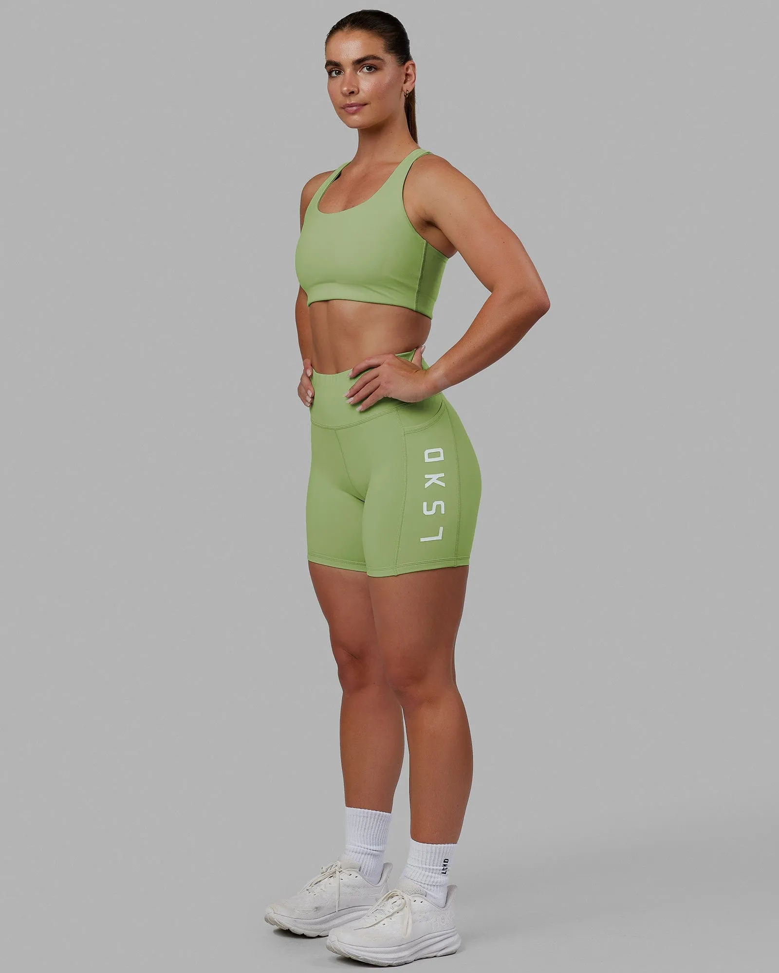 Ace Long Line Bra - Green Fig sold by LSKD product image thumbnail 4