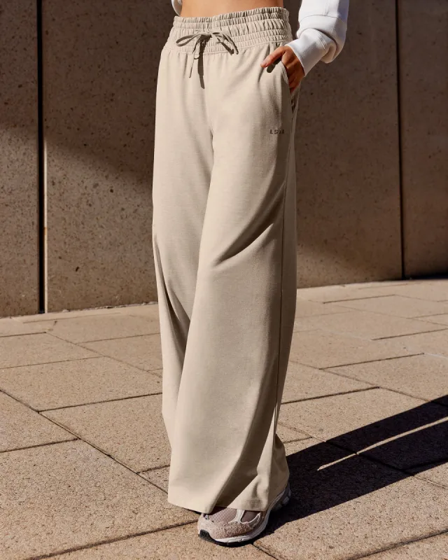 Restore CloudFLX Wide Leg Pants - Oatmeal Marl sold by LSKD