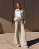 Restore CloudFLX Wide Leg Pants - Oatmeal Marl sold by LSKD