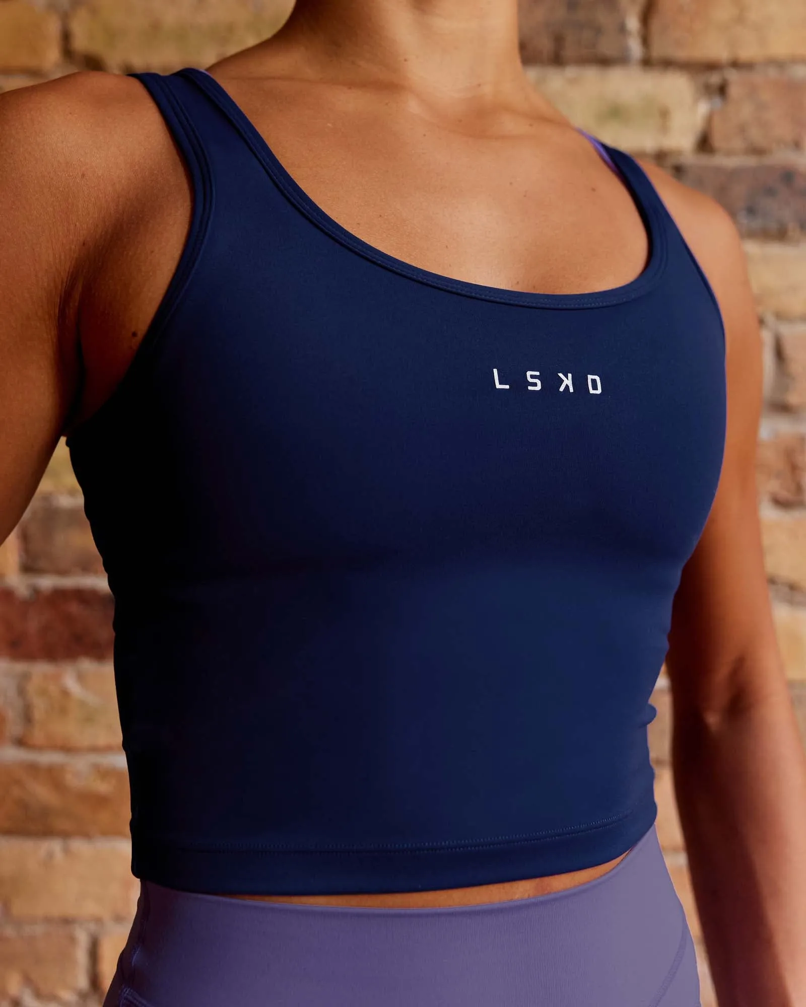 Staple Active Cropped Tank - Midnight Blue sold by LSKD product image thumbnail 3