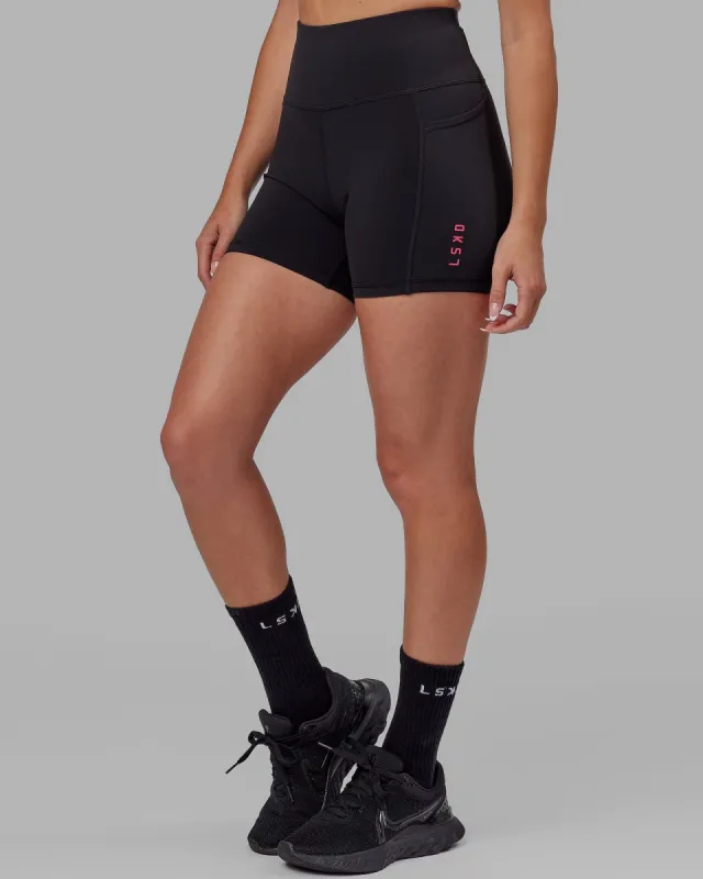 Rep X-Short Tights - Black-Boysenberry sold by LSKD