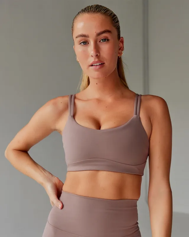 Structure Sports Bra - Deep Taupe sold by LSKD