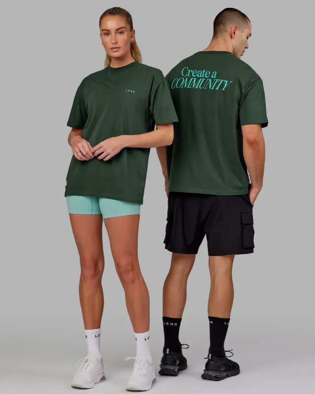 Unisex VS2 FLXCotton Tee Oversize - Vital Green-Teal sold by LSKD