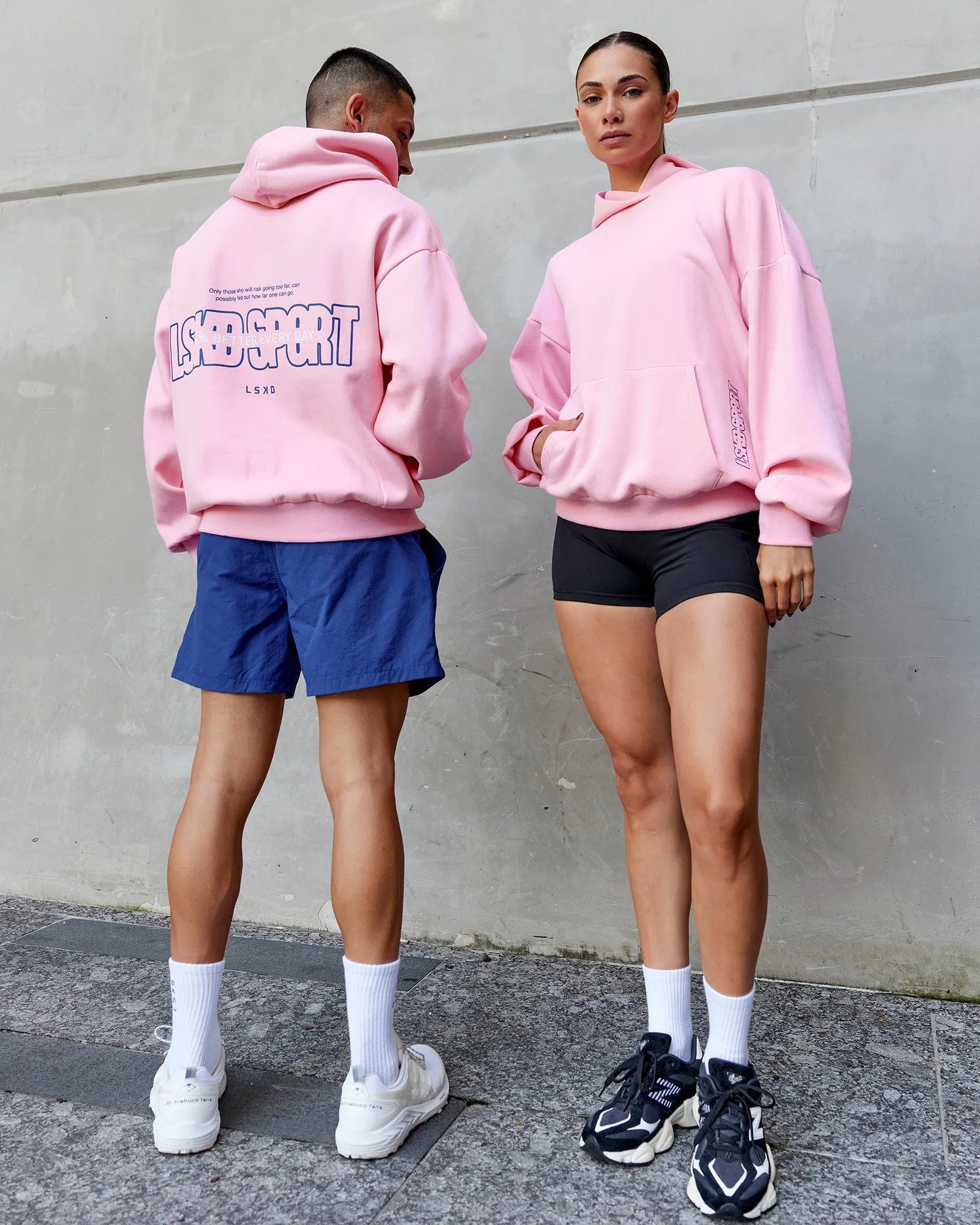 Unisex Urban Hoodie Oversize - Pink Frosting-Galactic Blue sold by LSKD