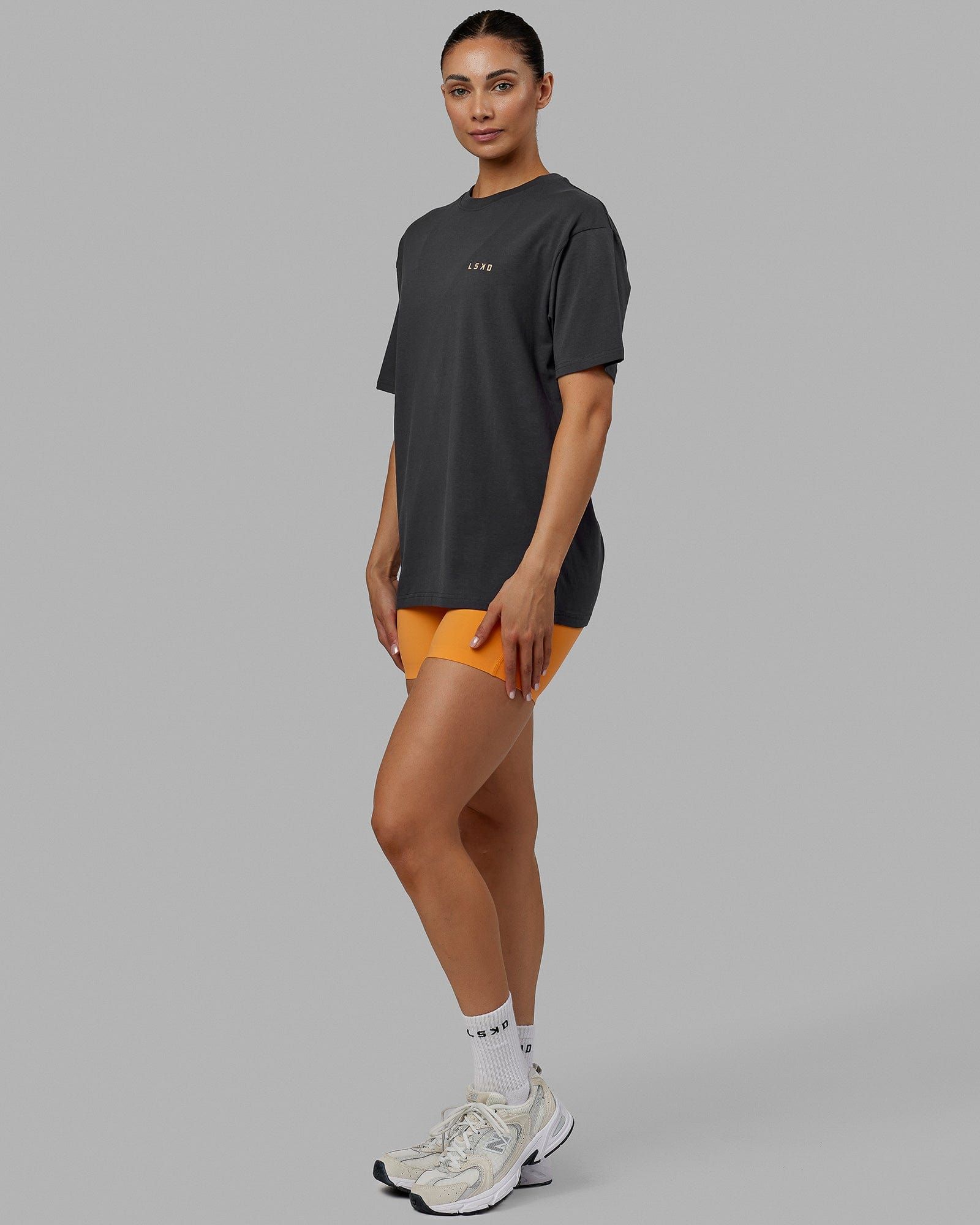 Unisex VS2 FLXCotton Tee Oversize - Phantom-Tangerine sold by LSKD product image thumbnail 4