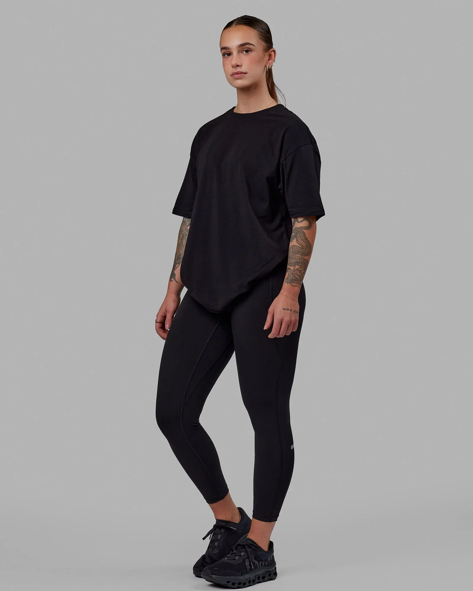 Love The Run FLXCotton Tee Oversize - Black-White sold by LSKD product image thumbnail 3