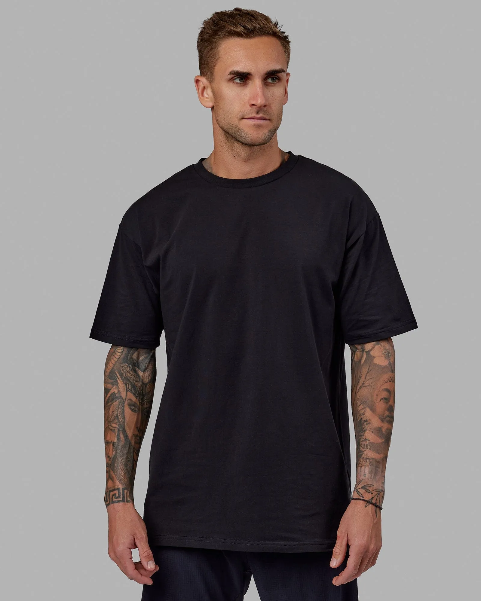 Love The Run FLXCotton Tee Oversize - Black-White sold by LSKD product image thumbnail 4