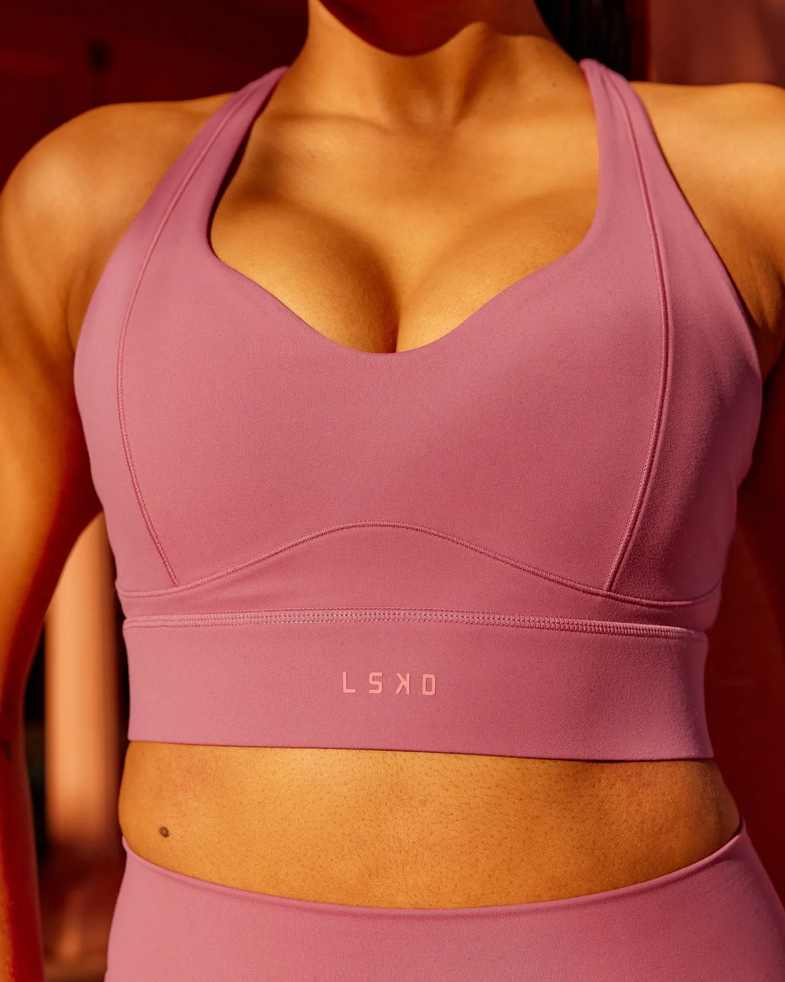 Sculpt Sports Bra - Mauve Haze sold by LSKD product image thumbnail 2