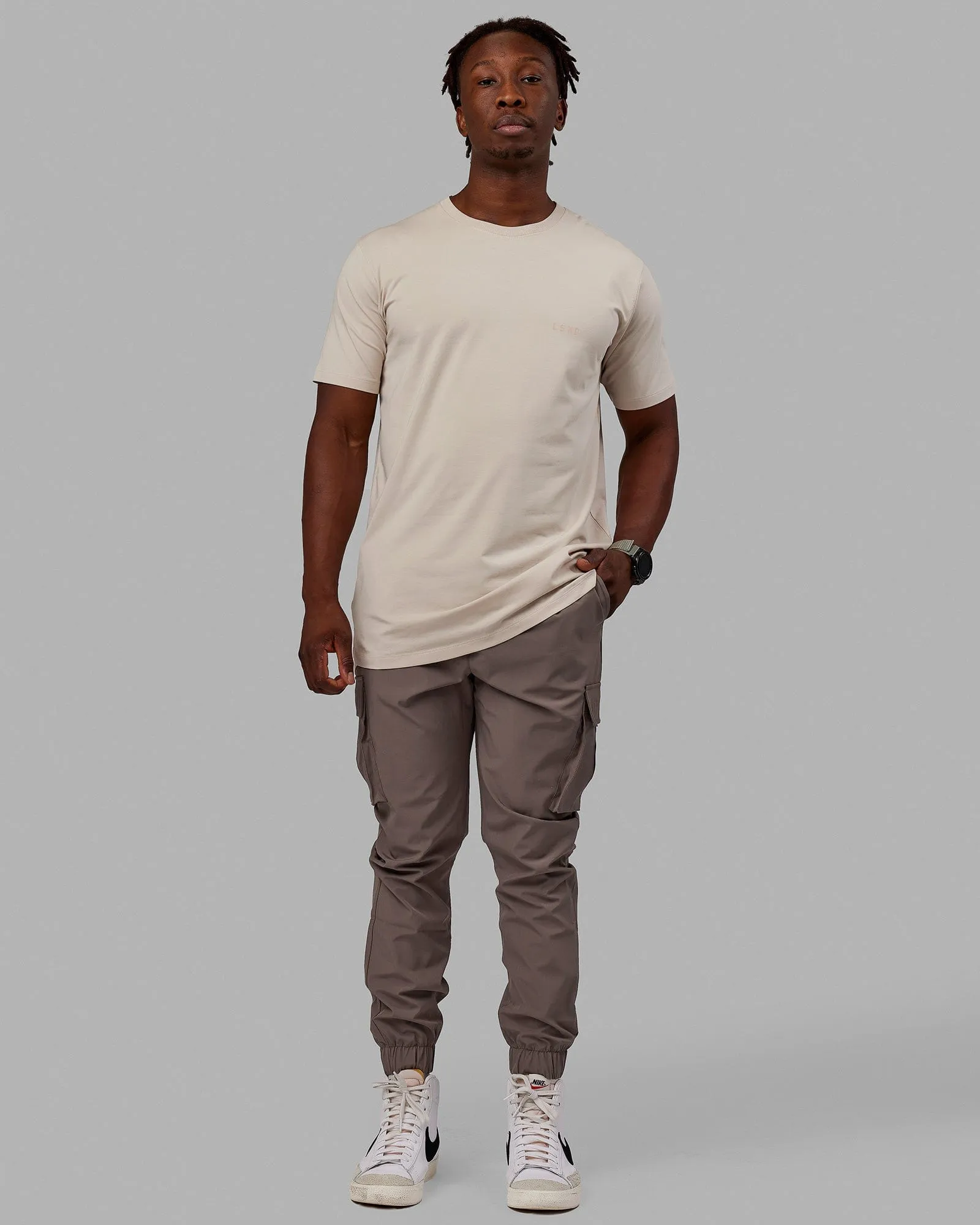 PimaFLX Tee - Shale Beige sold by LSKD product image thumbnail 5