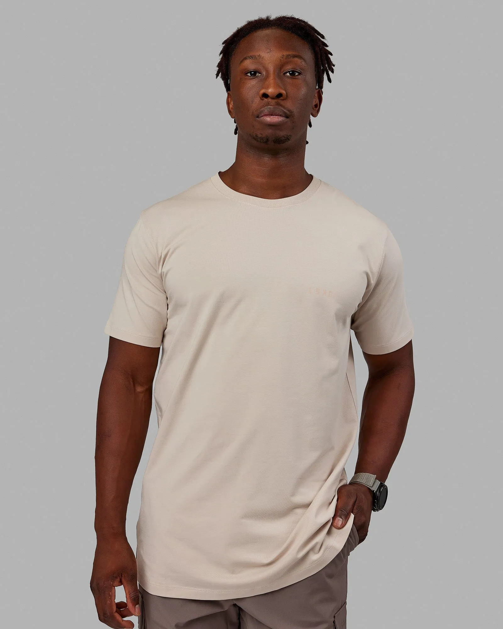 PimaFLX Tee - Shale Beige sold by LSKD product image thumbnail 3