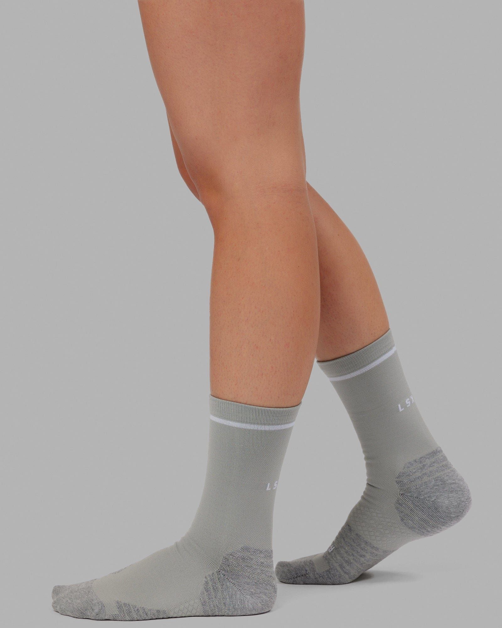 Fast Performance Crew Socks - Light Grey Marl sold by LSKD