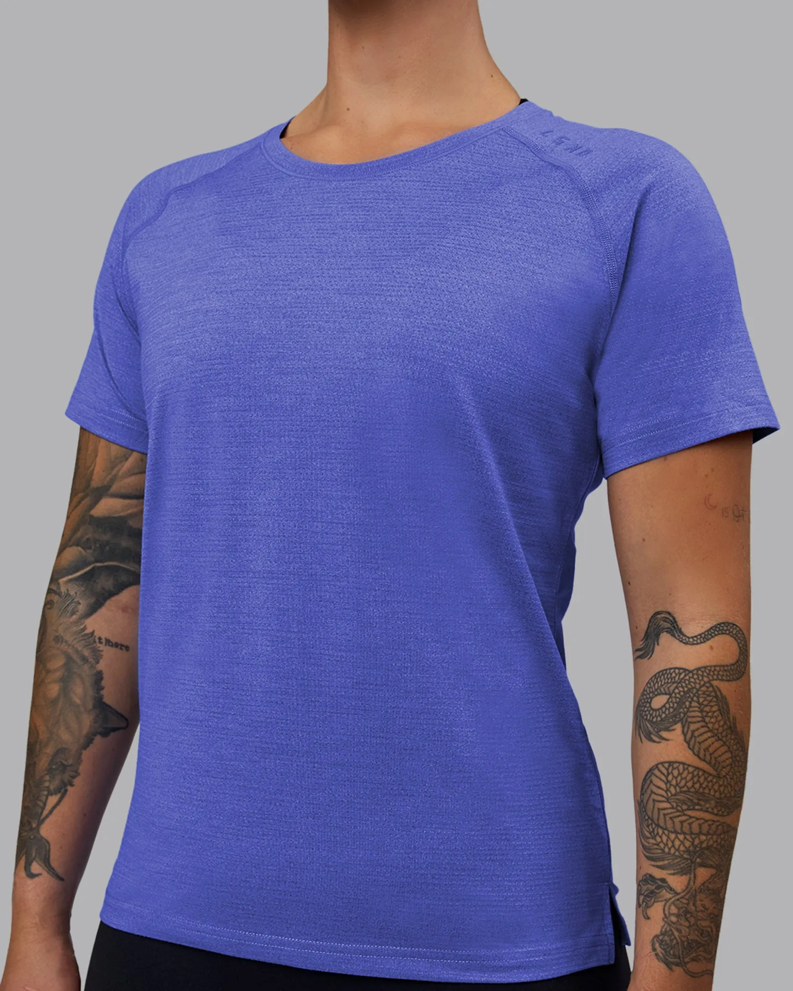 Perform VapourFLX Tee - Baja Blue Marl sold by LSKD product image thumbnail 5