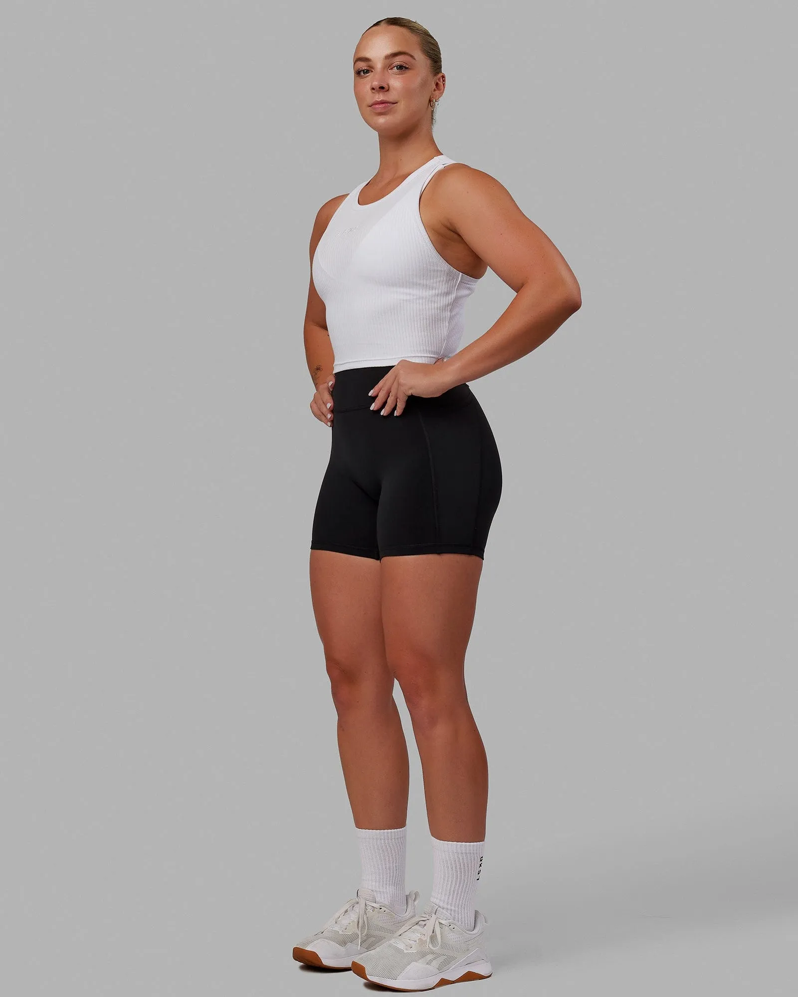 Squad Ribbed Tank - White sold by LSKD product image thumbnail 4