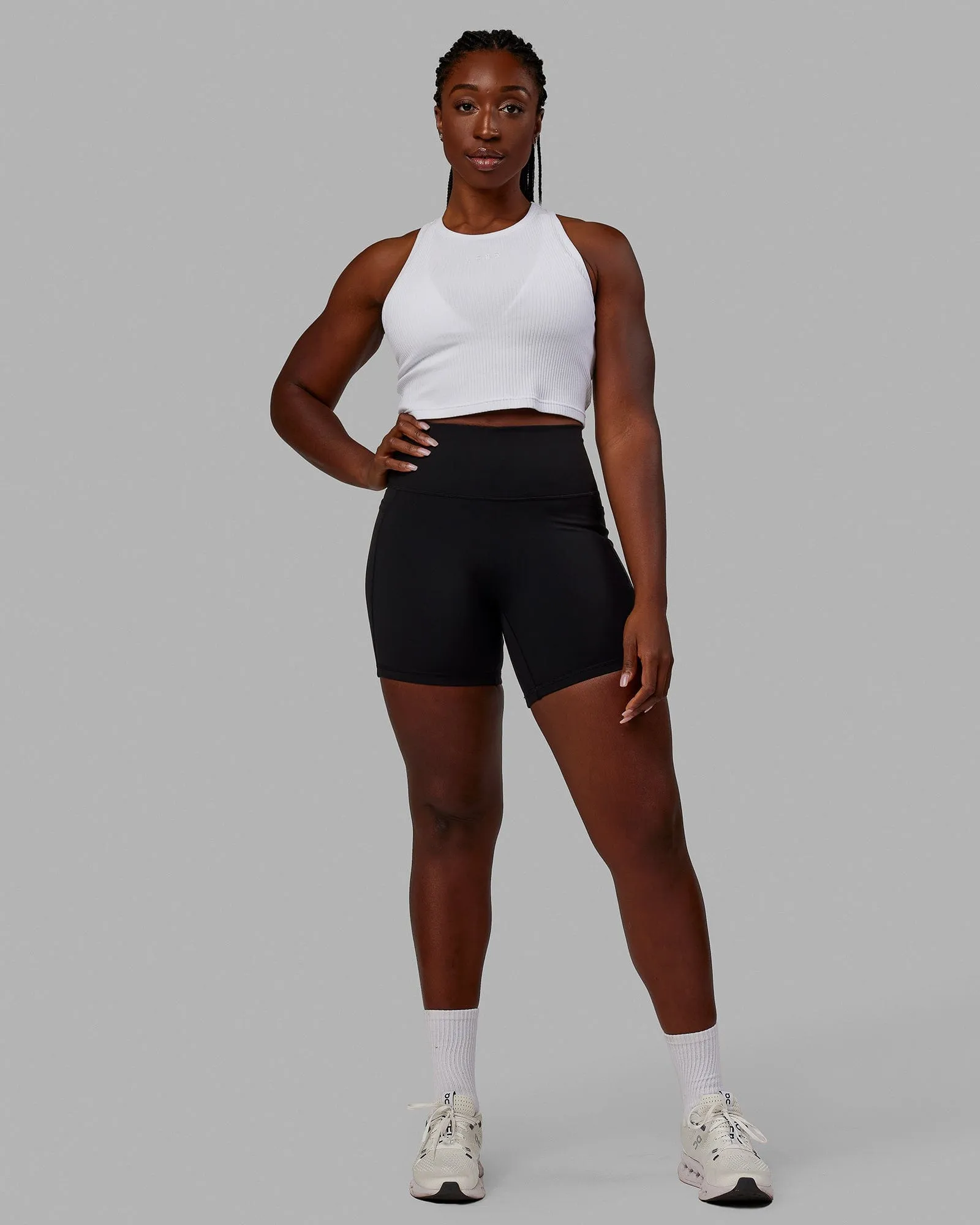 Squad Ribbed Tank - White sold by LSKD product image thumbnail 3