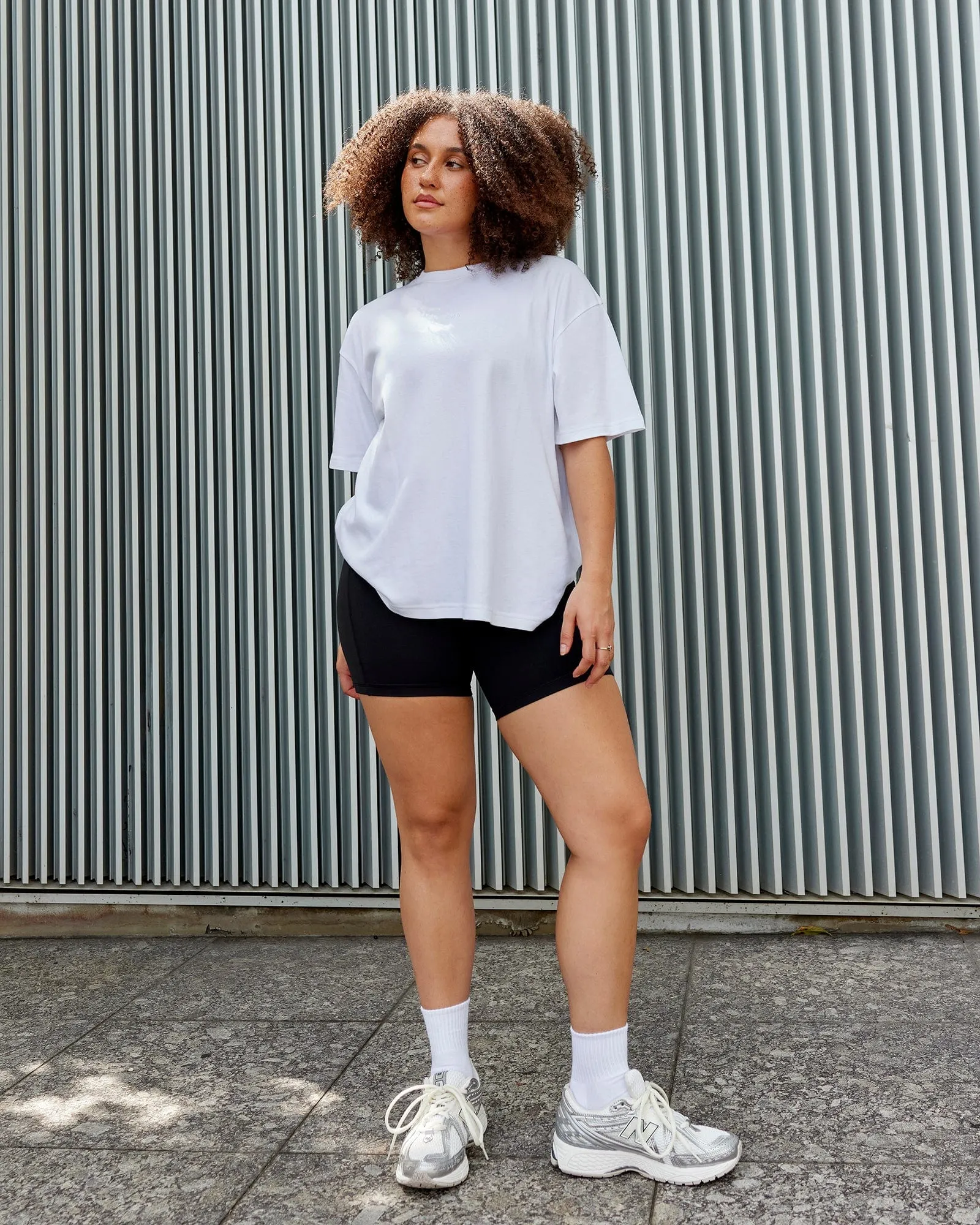 Go-To Modal Oversized Tee - White-White sold by LSKD