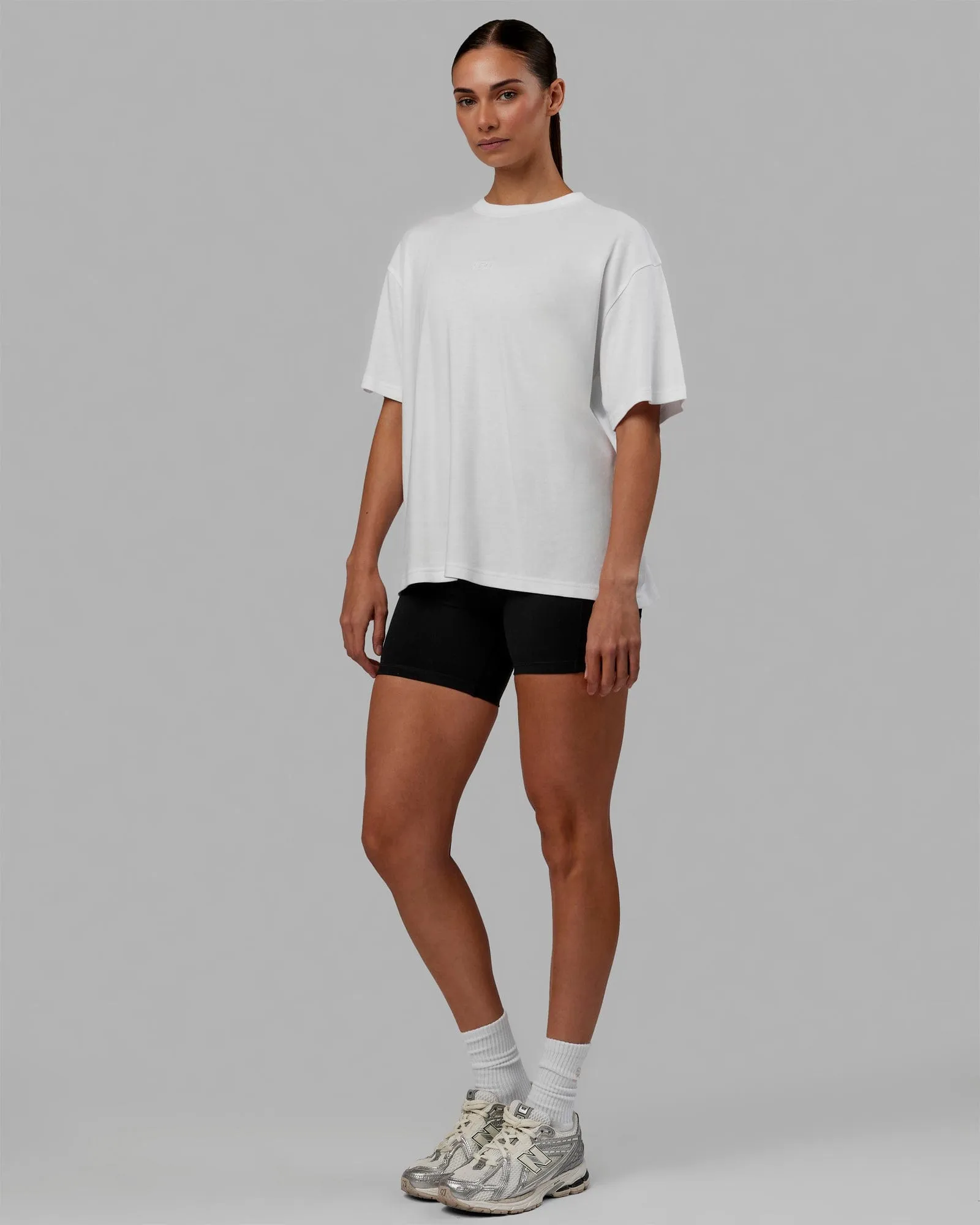 Go-To Modal Oversized Tee - White-White sold by LSKD product image thumbnail 5