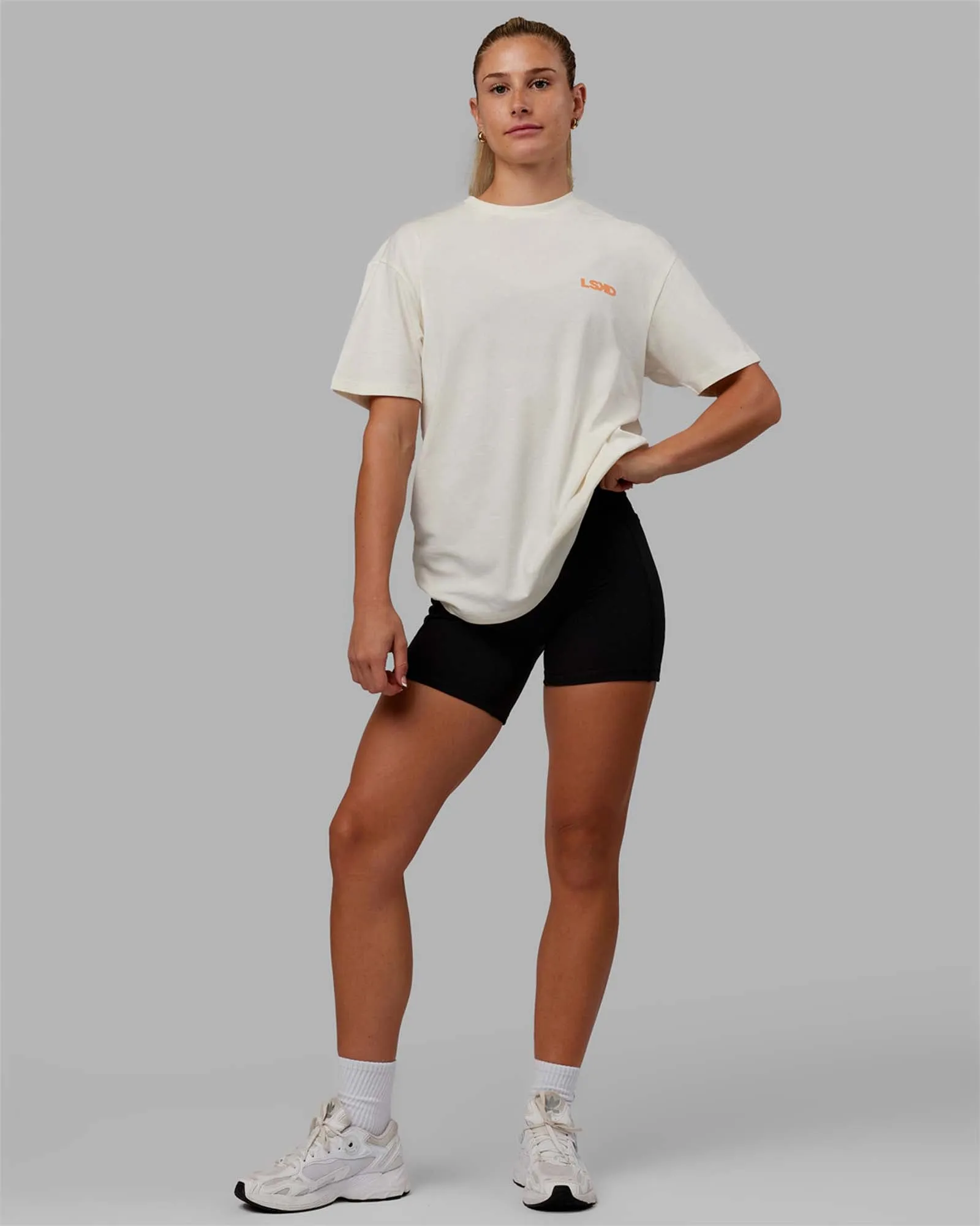 Unisex E.T.J FLXCotton Tee Oversize - Off White-Tangerine sold by LSKD product image thumbnail 5