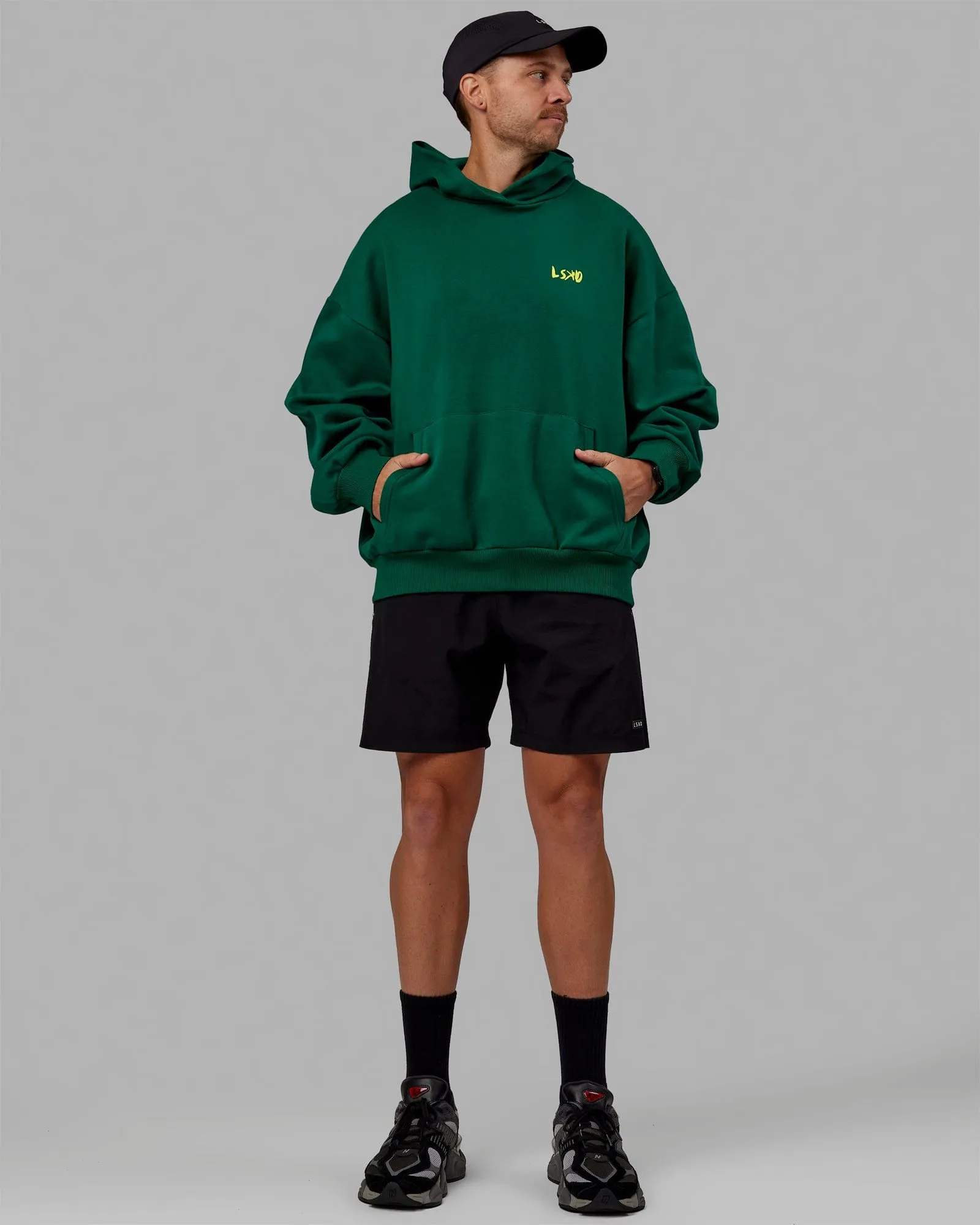 Unisex Good Times Club 2.0 Hoodie Oversize - Malachite-White sold by LSKD product image thumbnail 5