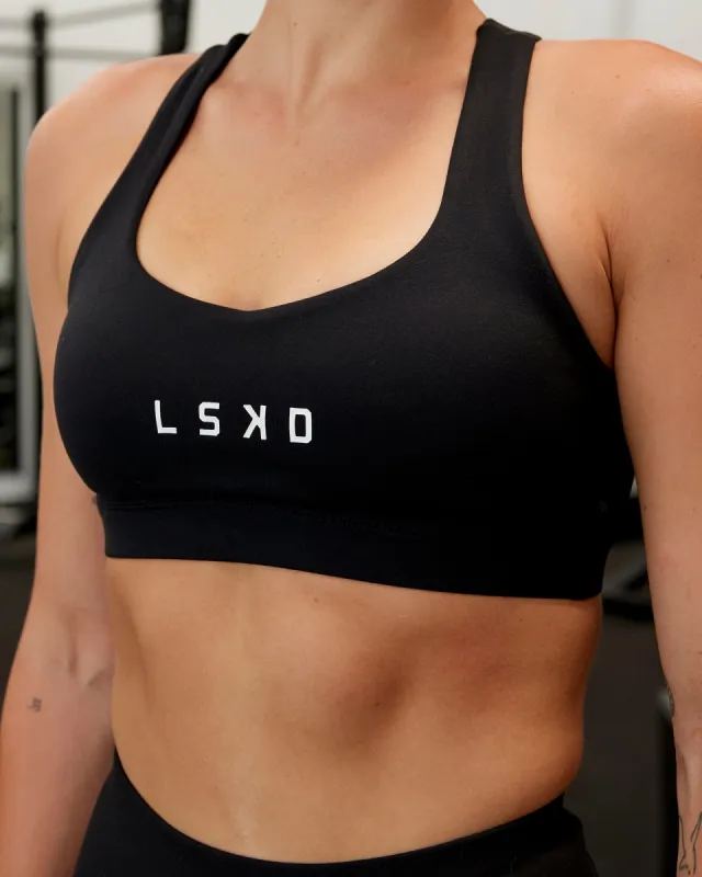 Rep Sports Bra - Black-White sold by LSKD