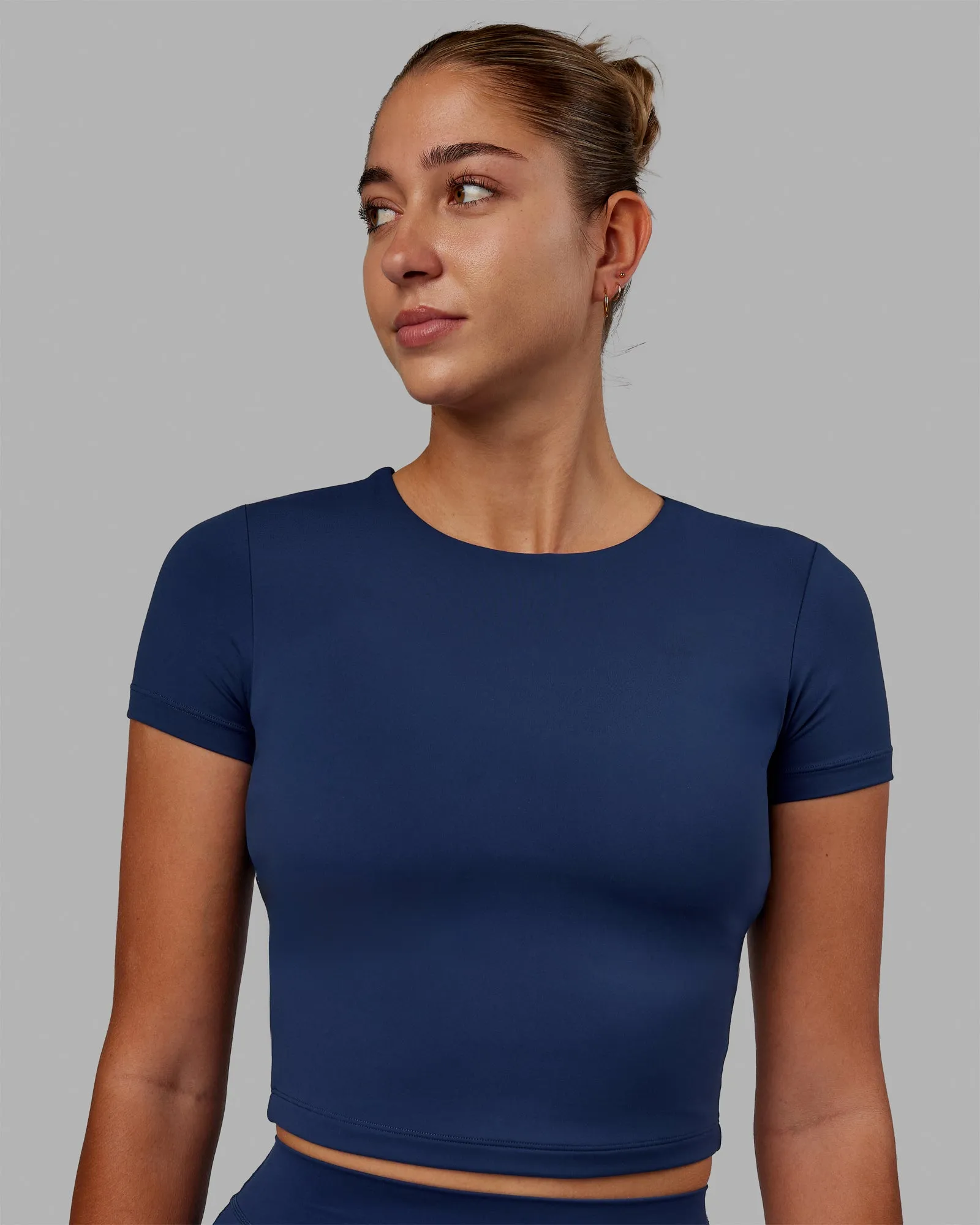 Staple Cropped Tee - Midnight Blue sold by LSKD product image thumbnail 2