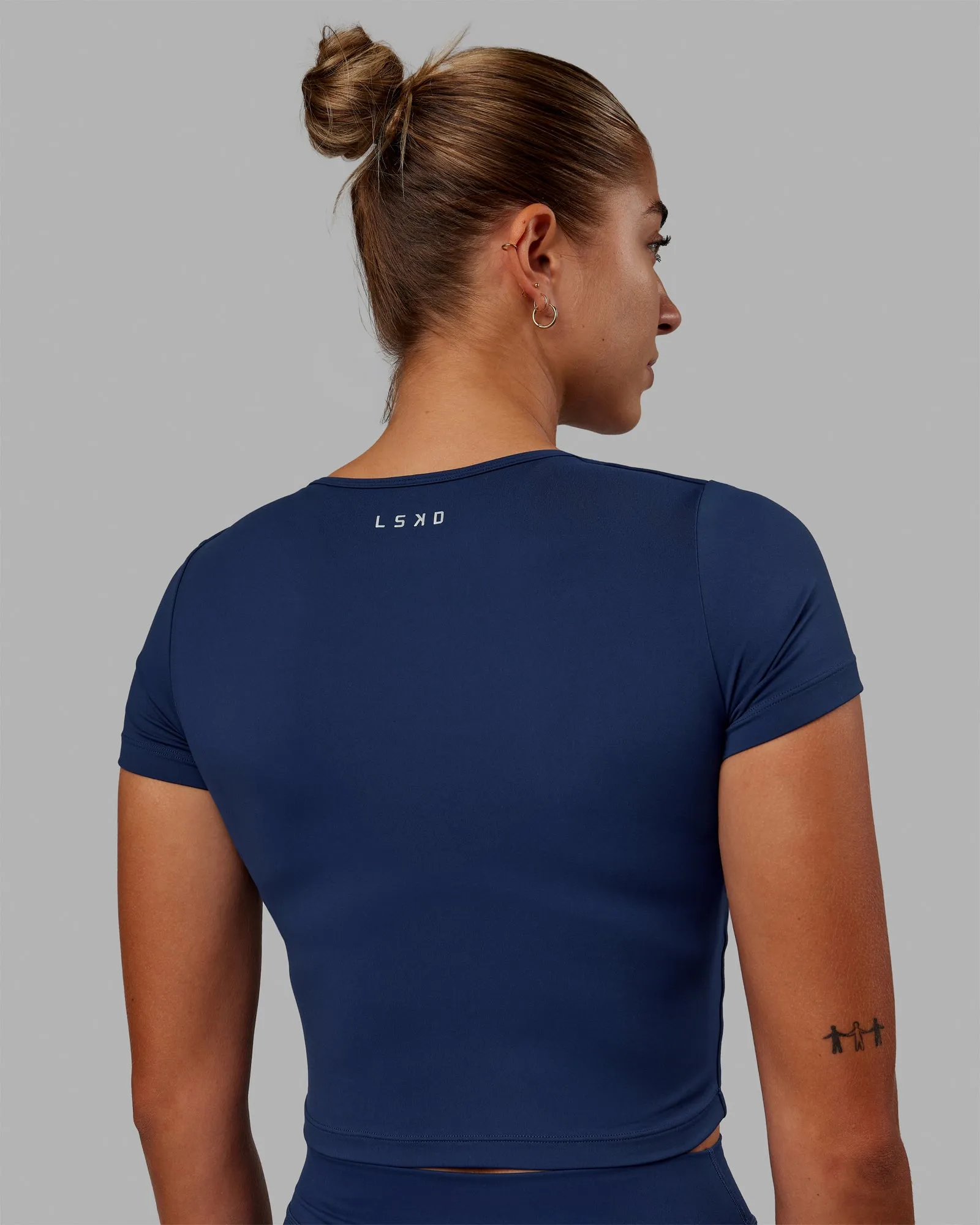 Staple Cropped Tee - Midnight Blue sold by LSKD product image thumbnail 3